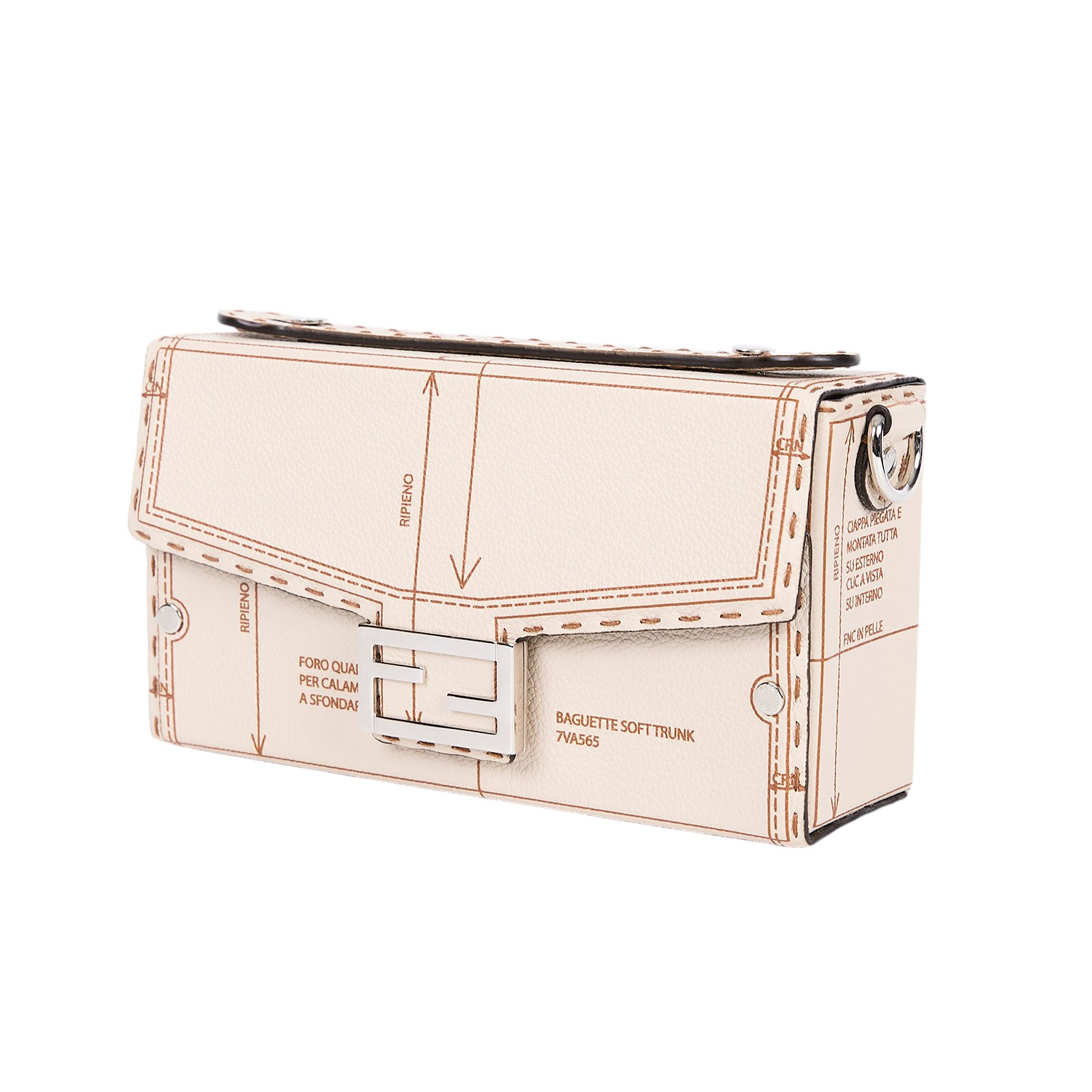 芬迪 FENDI Baguette Soft Trunk 肩背 手提包 7VA565ARD2F  原廠盒子/防塵袋
