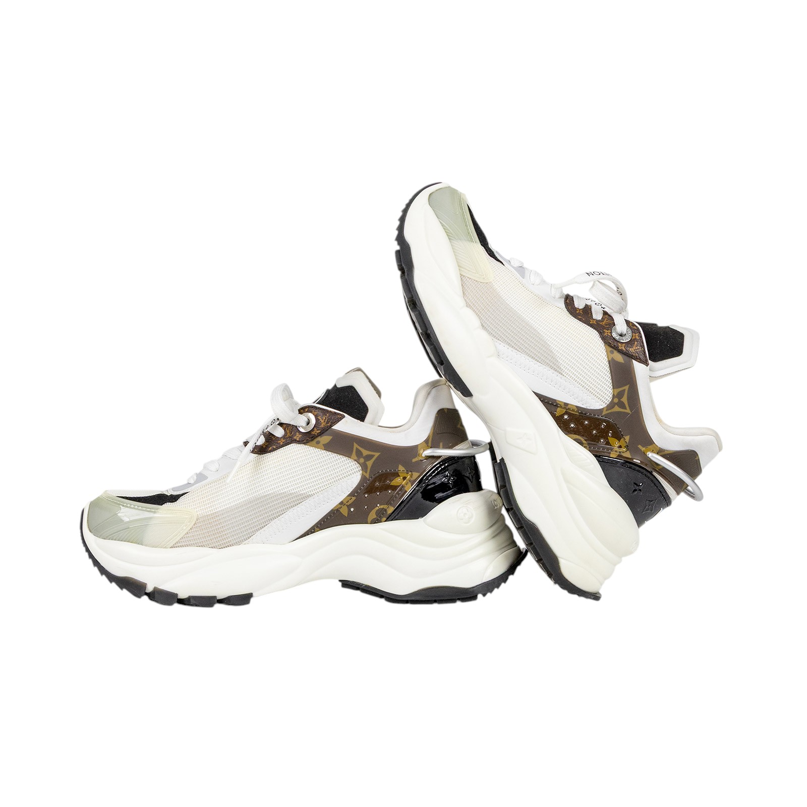 路易威登 LOUIS VUITTON Run 55 運動鞋 1AASDD 拼原花運動鞋 防塵袋