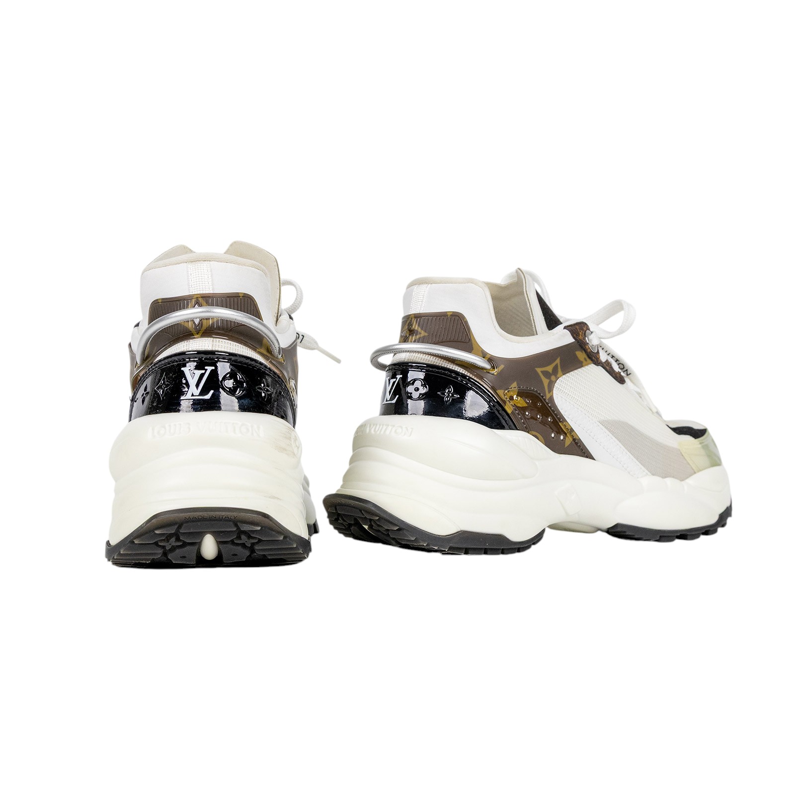路易威登 LOUIS VUITTON Run 55 運動鞋 1AASDD 拼原花運動鞋 防塵袋