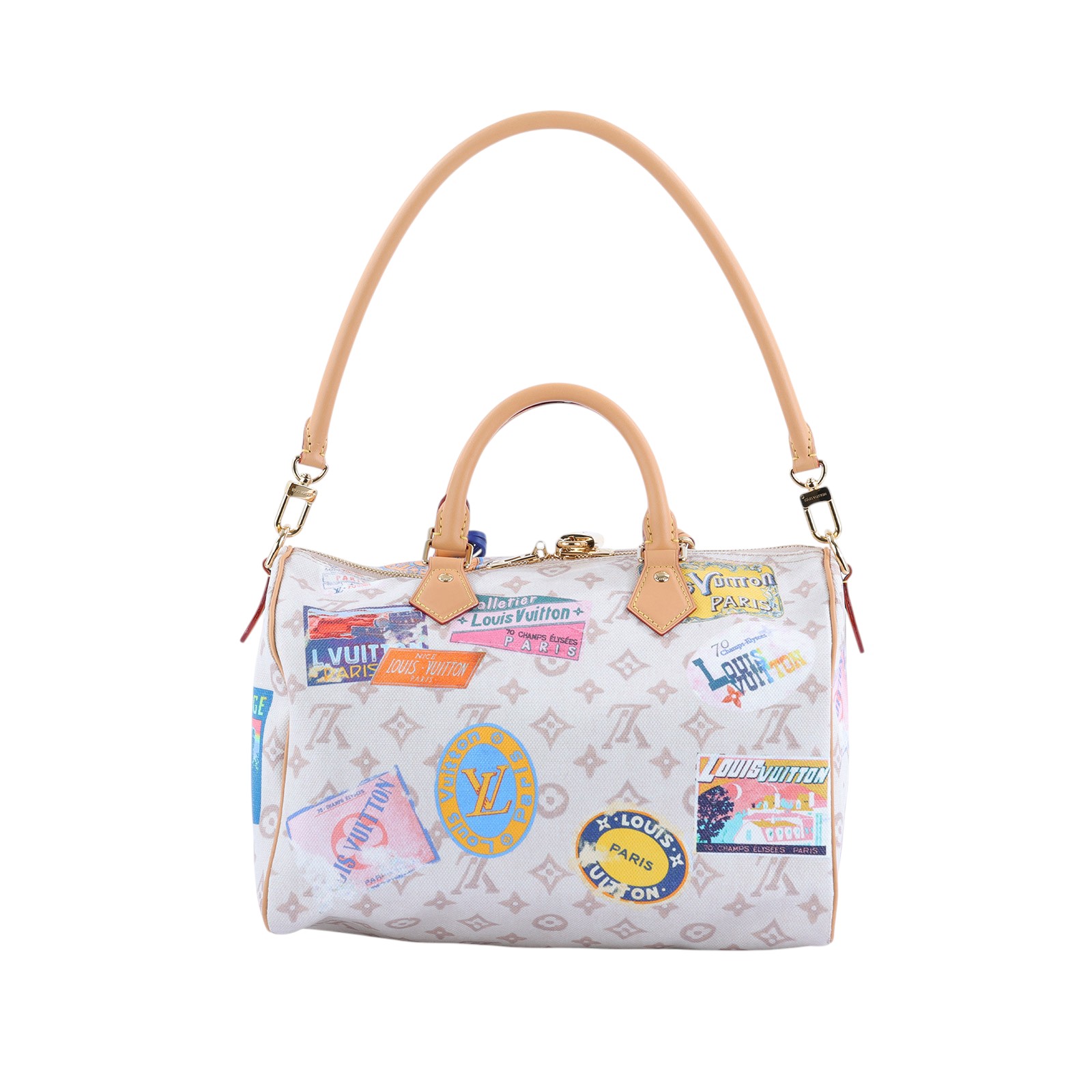 路易威登 LOUIS VUITTON Speedy Soft 30 M14587 晶片款 米白SPEEDY SOFT 30 無附屬品