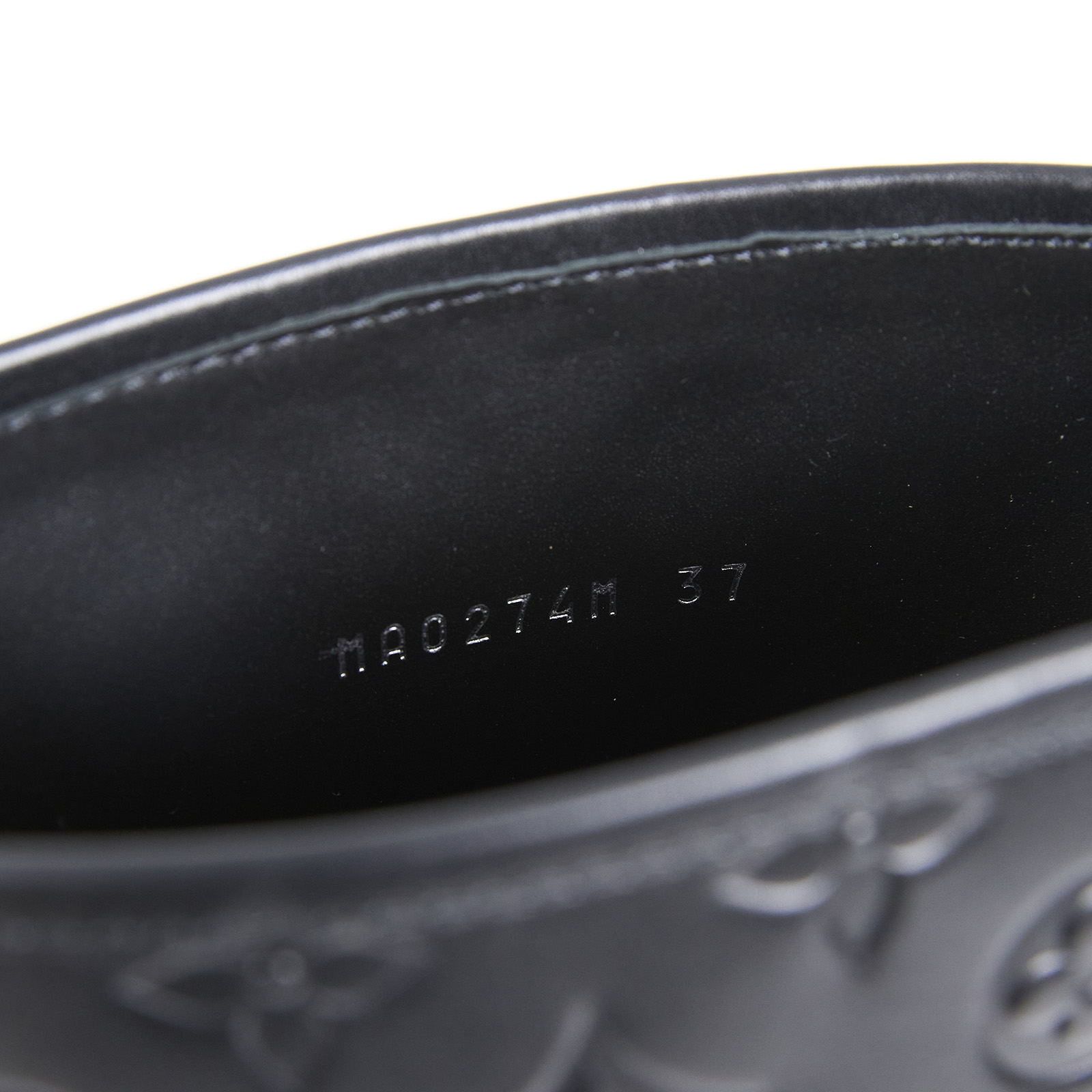 路易威登 LOUIS VUITTON Territory 平底高筒靴 1ADD2M 原花黑皮革長靴 #37 無附屬品