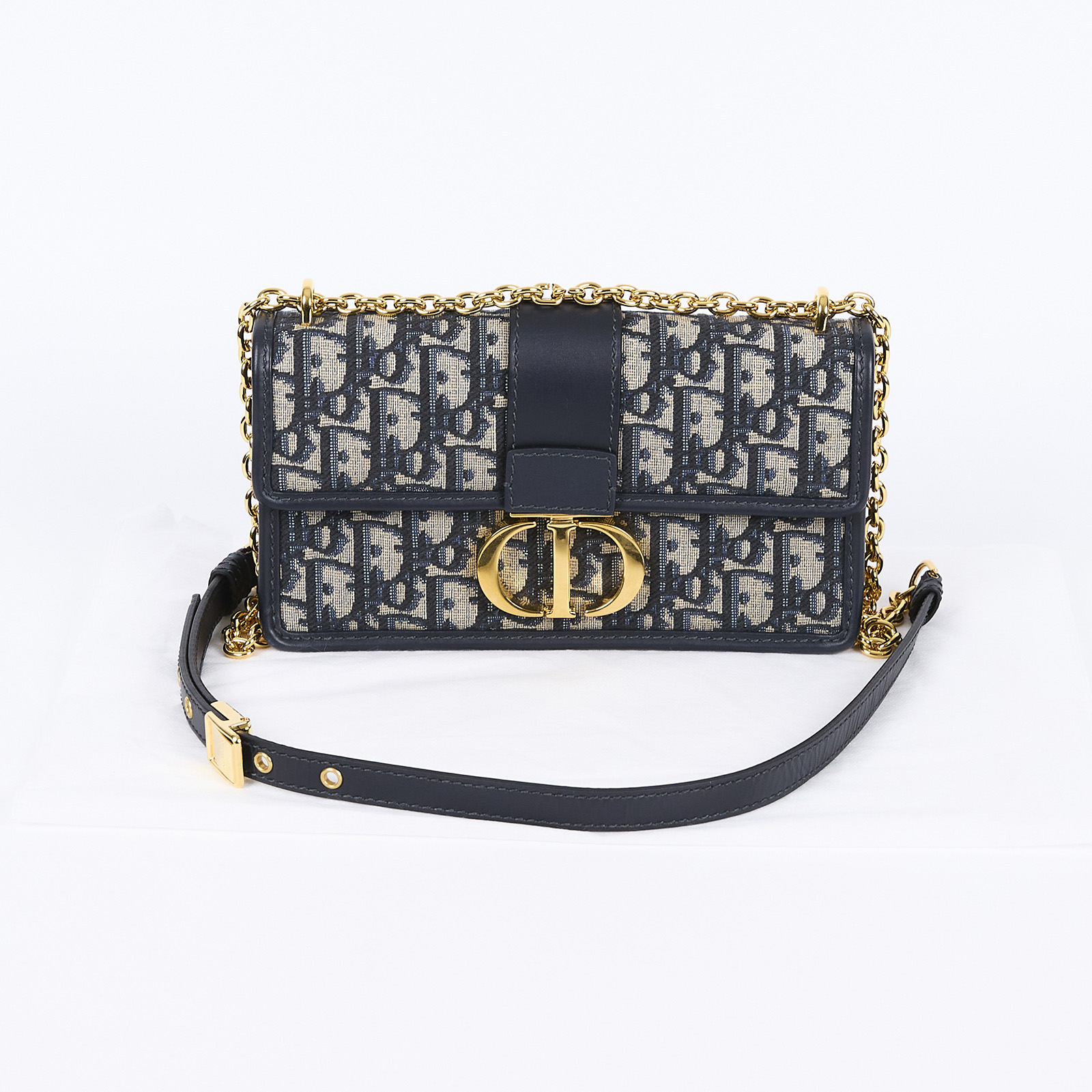 迪奧 CHRISTIAN DIOR 30 Montaigne East-West 附鏈帶包 M9334UTZQ 新款老花蒙田小號 無附屬品