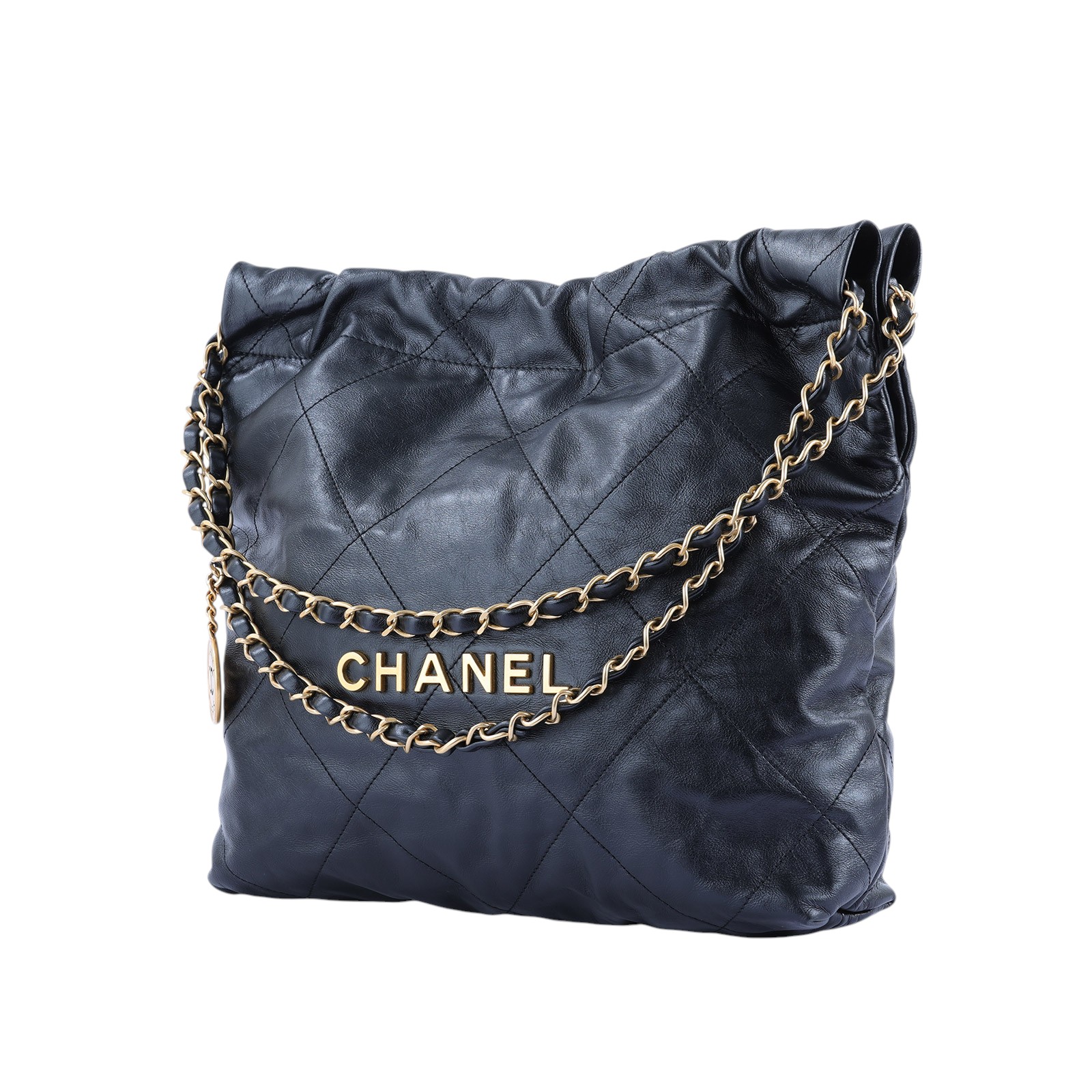 香奈兒 CHANEL 22 小型 束口包 AS3260 晶片款 黑金22包小號 無附屬品