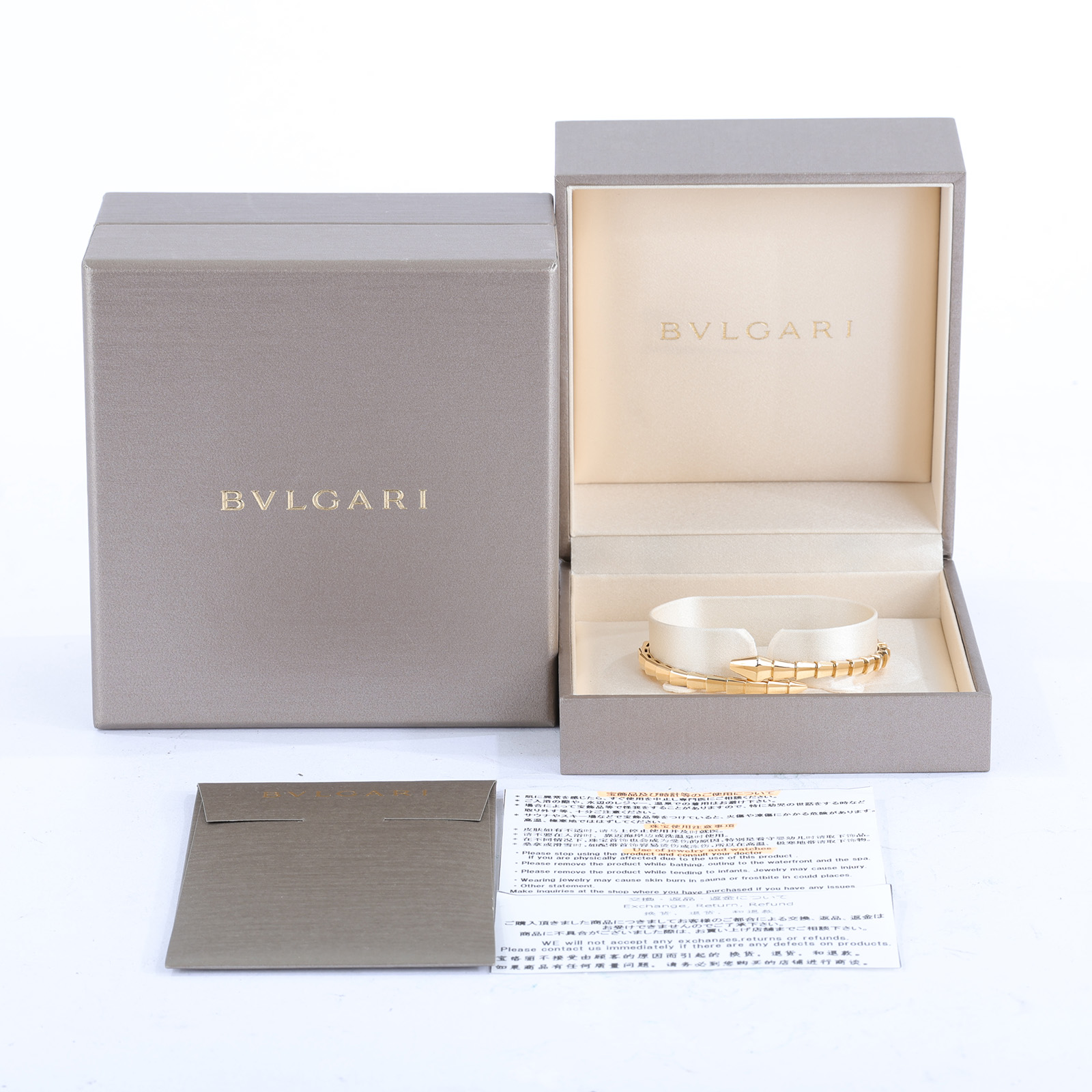 寶格麗 BVLGARI Serpenti Viper 手環 XL 359416 K18YG Serpenti Viper 手環 保證卡/原廠盒子