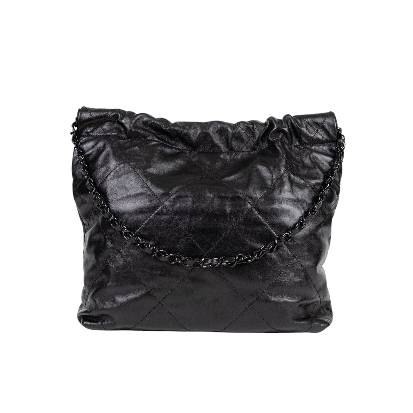香奈兒 CHANEL 22 小型 束口包 AS3260 晶片款 SO BLACK 22包 小號 防塵袋/購買證明