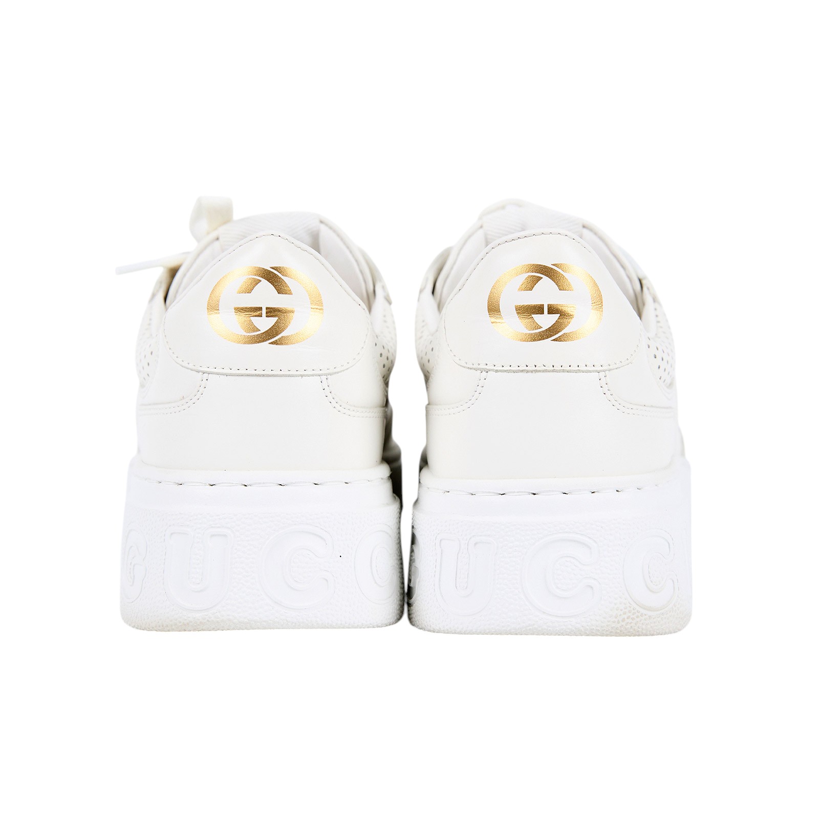 古馳 GUCCI GG 運動鞋 669582_85 原花壓紋白鞋 無附屬品