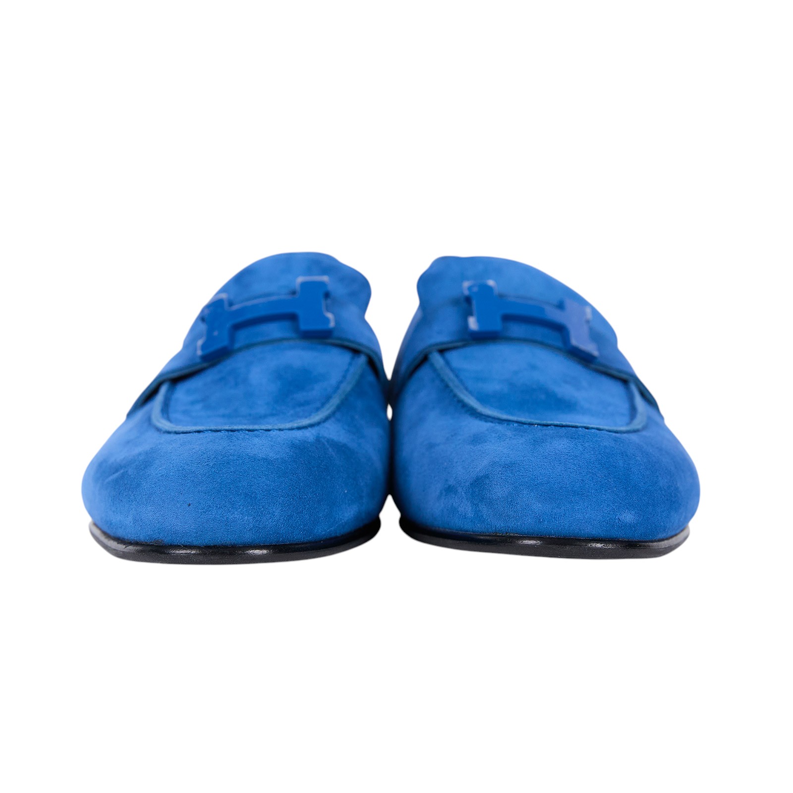 愛馬仕 Hermès Paris loafer 樂福鞋 PARISSL_39  藍麂皮H皮鞋 #39 無附屬品
