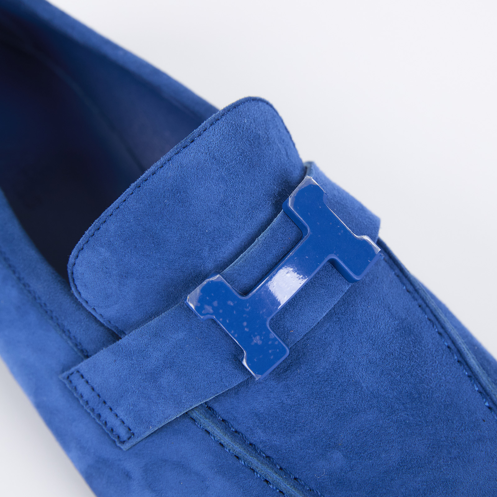愛馬仕 Hermès Paris loafer 樂福鞋 PARISSL_39  藍麂皮H皮鞋 #39 無附屬品