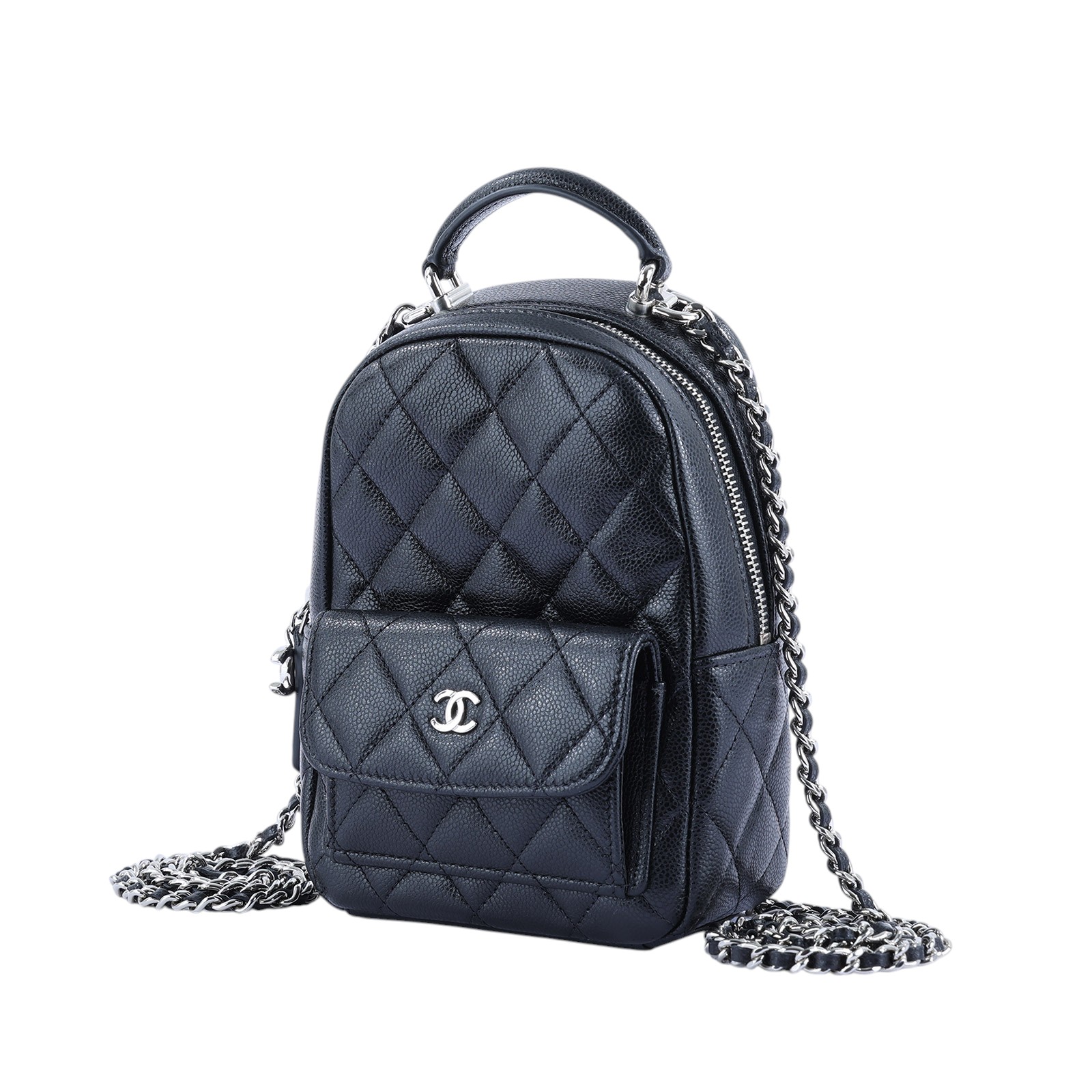 香奈兒 CHANEL 經典 迷你 後背包 AP3753 晶片款 黑金荔枝迷你後背包 原廠盒子/防塵袋/國外購買證明