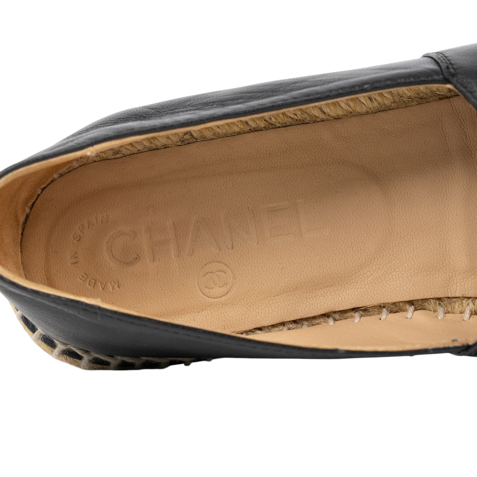 香奈兒 CHANEL Espadrilles 漁夫鞋 G29762_36 黑雙C鉛筆鞋 原廠盒子/防塵袋