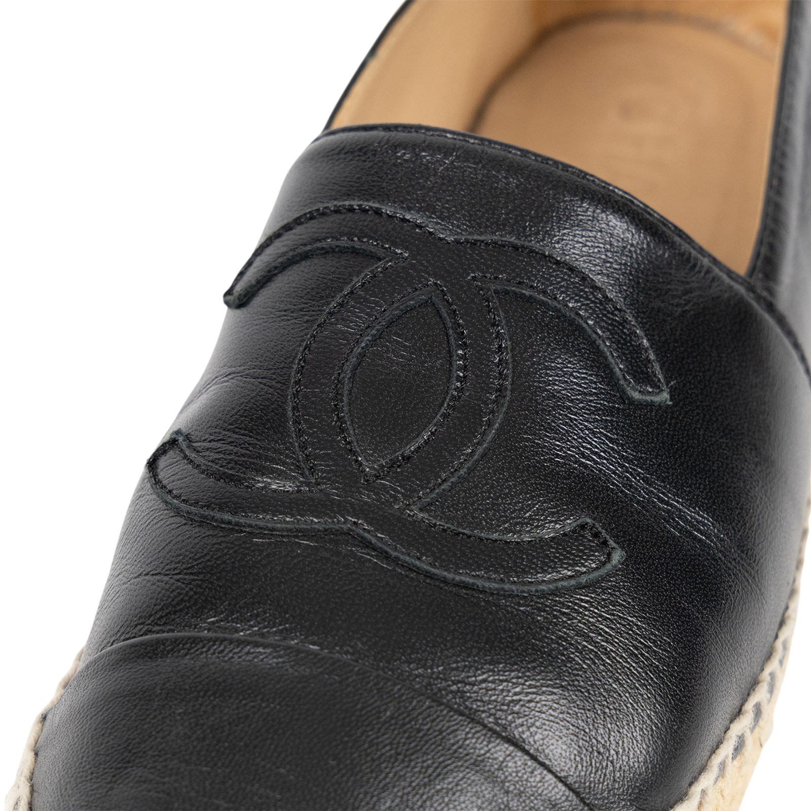 香奈兒 CHANEL Espadrilles 漁夫鞋 G29762_36 黑雙C鉛筆鞋 原廠盒子/防塵袋