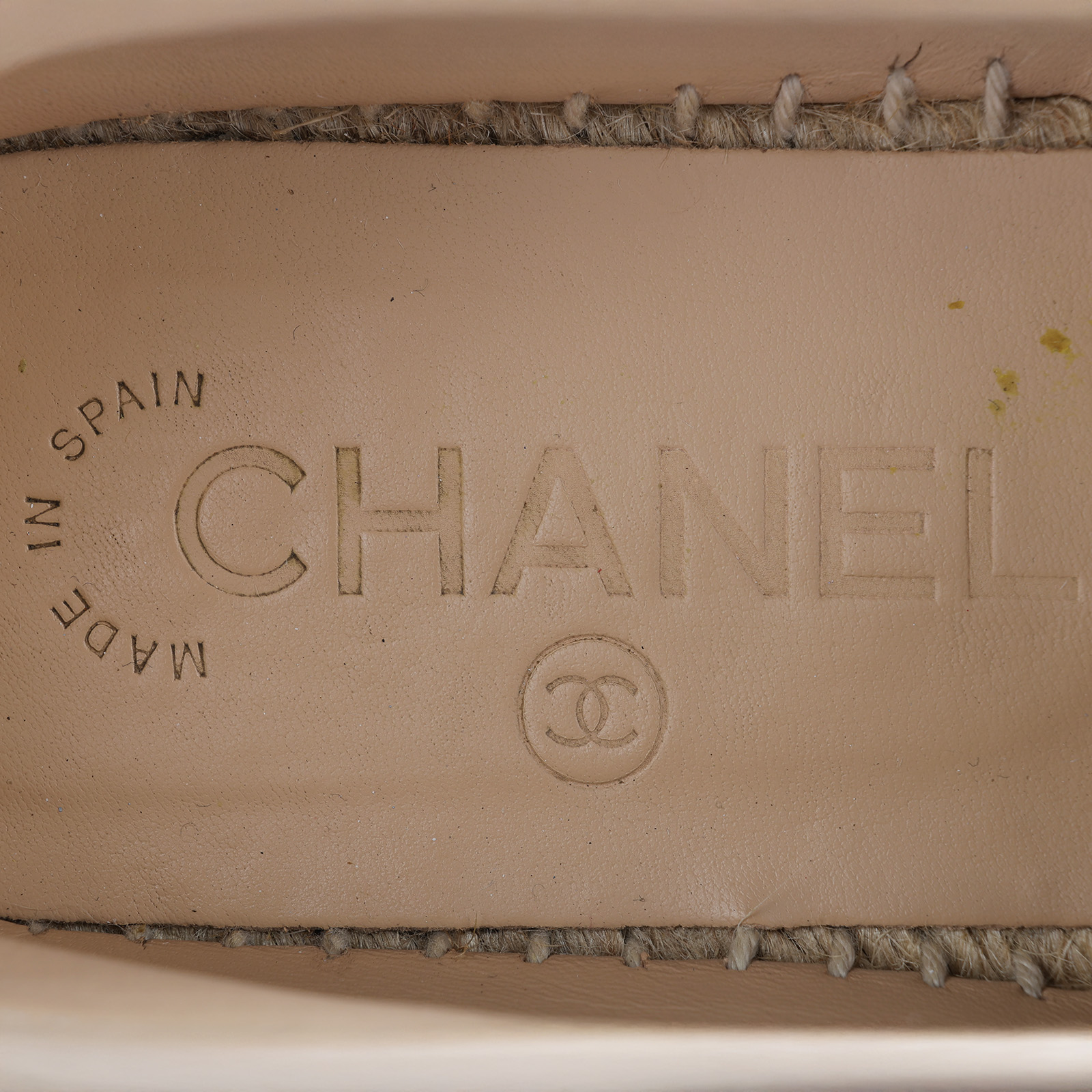 香奈兒 CHANEL Espadrilles 漁夫鞋 G29762_37 粉膚草編鞋 原廠盒子