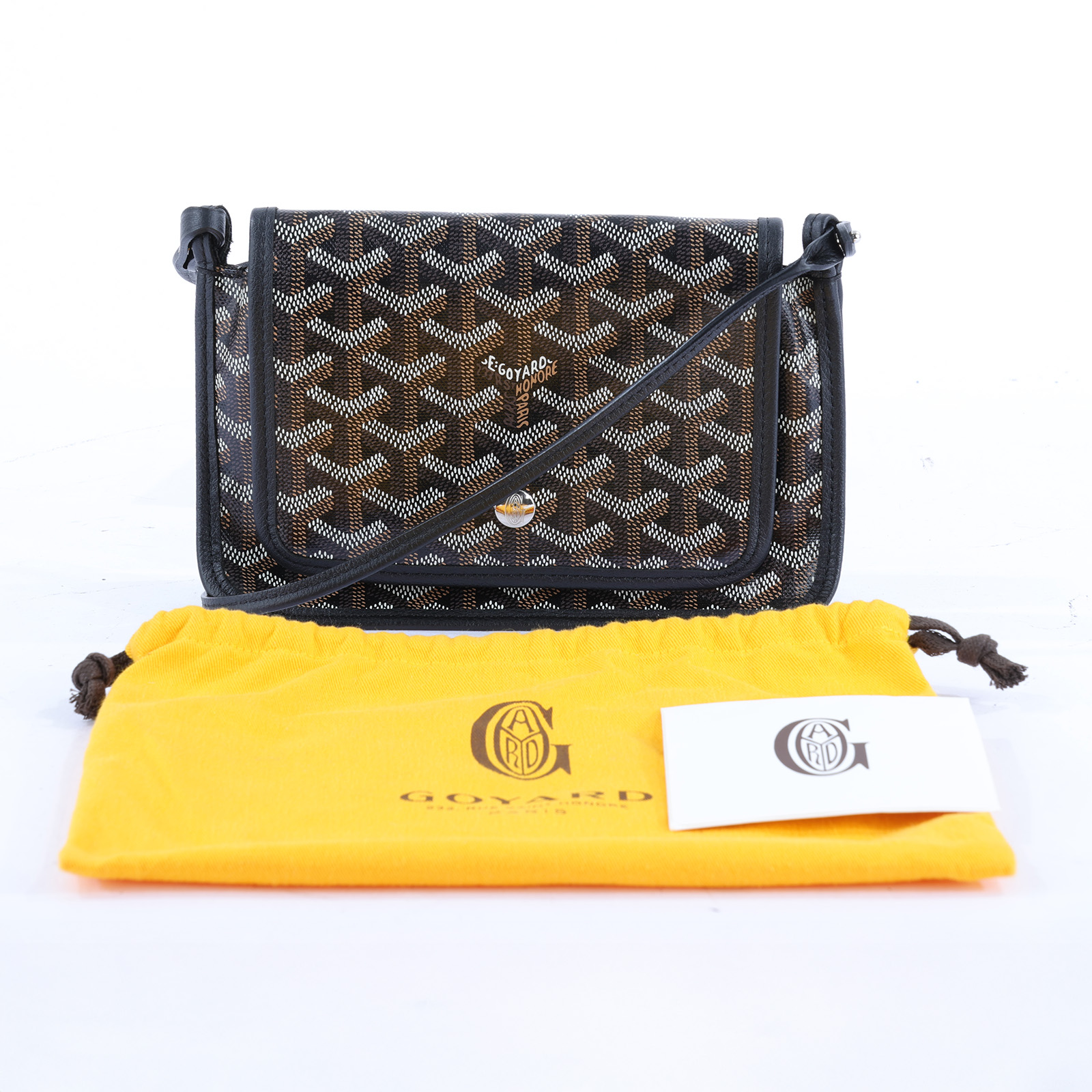 高雅德 GOYARD Plumet Pocket Wallet 肩背 隨身錢包 PLUMETPMLTY 黑PLUMET 防塵袋