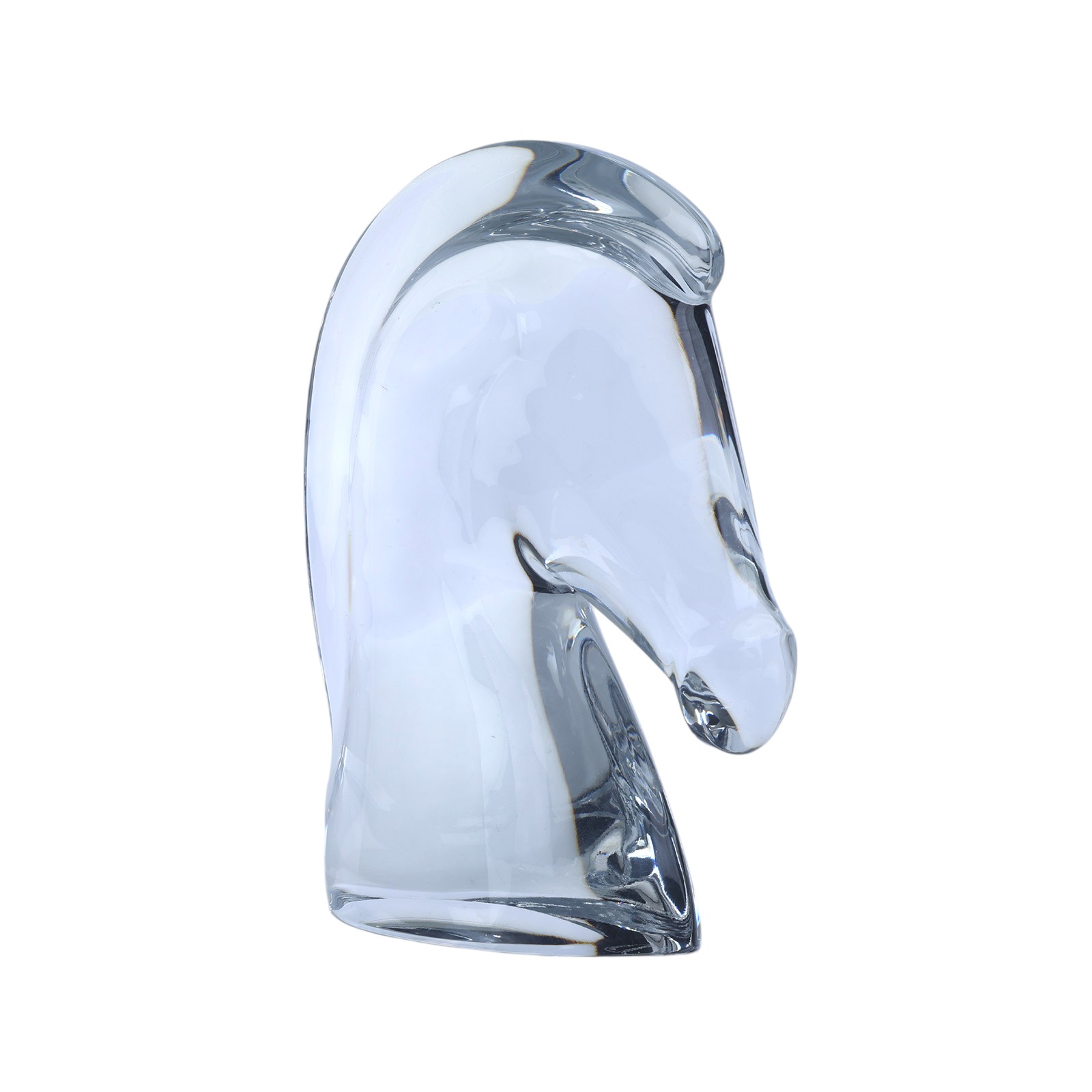 愛馬仕 Hermès Samarcande 紙鎮 SAMARCANDECRYSTAL  透明馬頭雕像 無附屬品