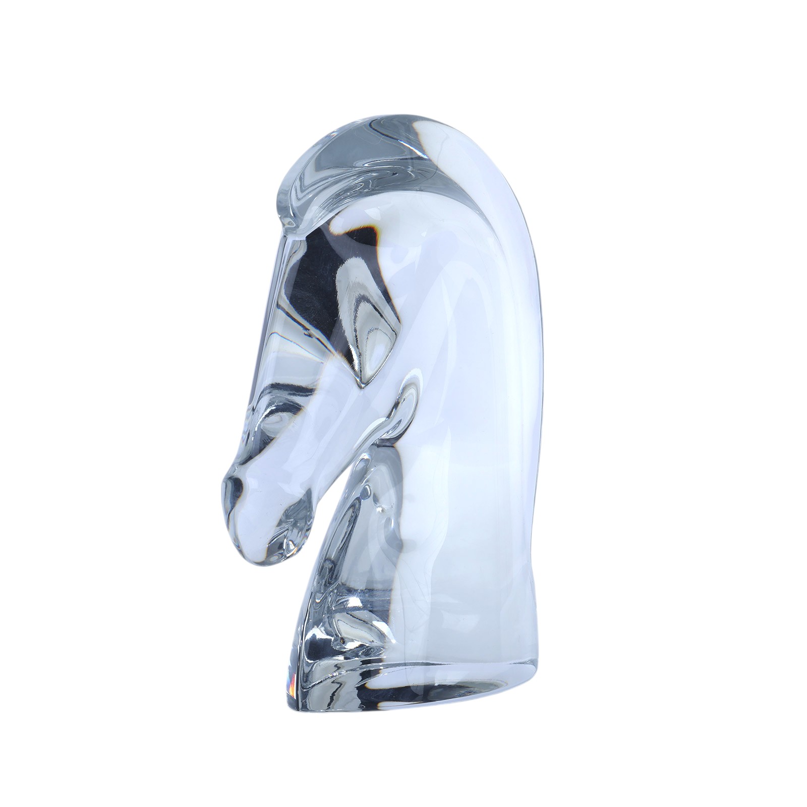 愛馬仕 Hermès Samarcande 紙鎮 SAMARCANDECRYSTAL  透明馬頭雕像 無附屬品