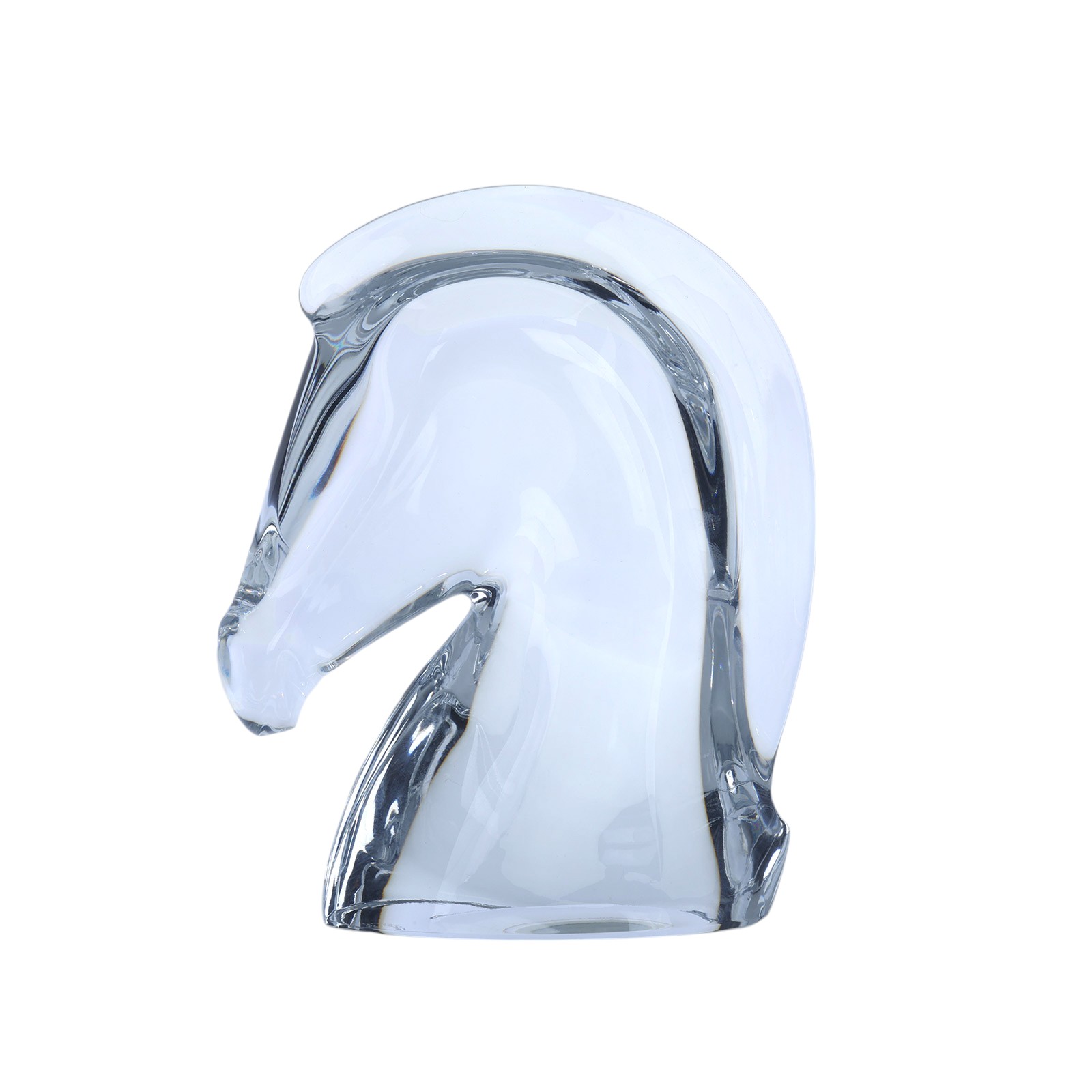 愛馬仕 Hermès Samarcande 紙鎮 SAMARCANDECRYSTAL  透明馬頭雕像 無附屬品