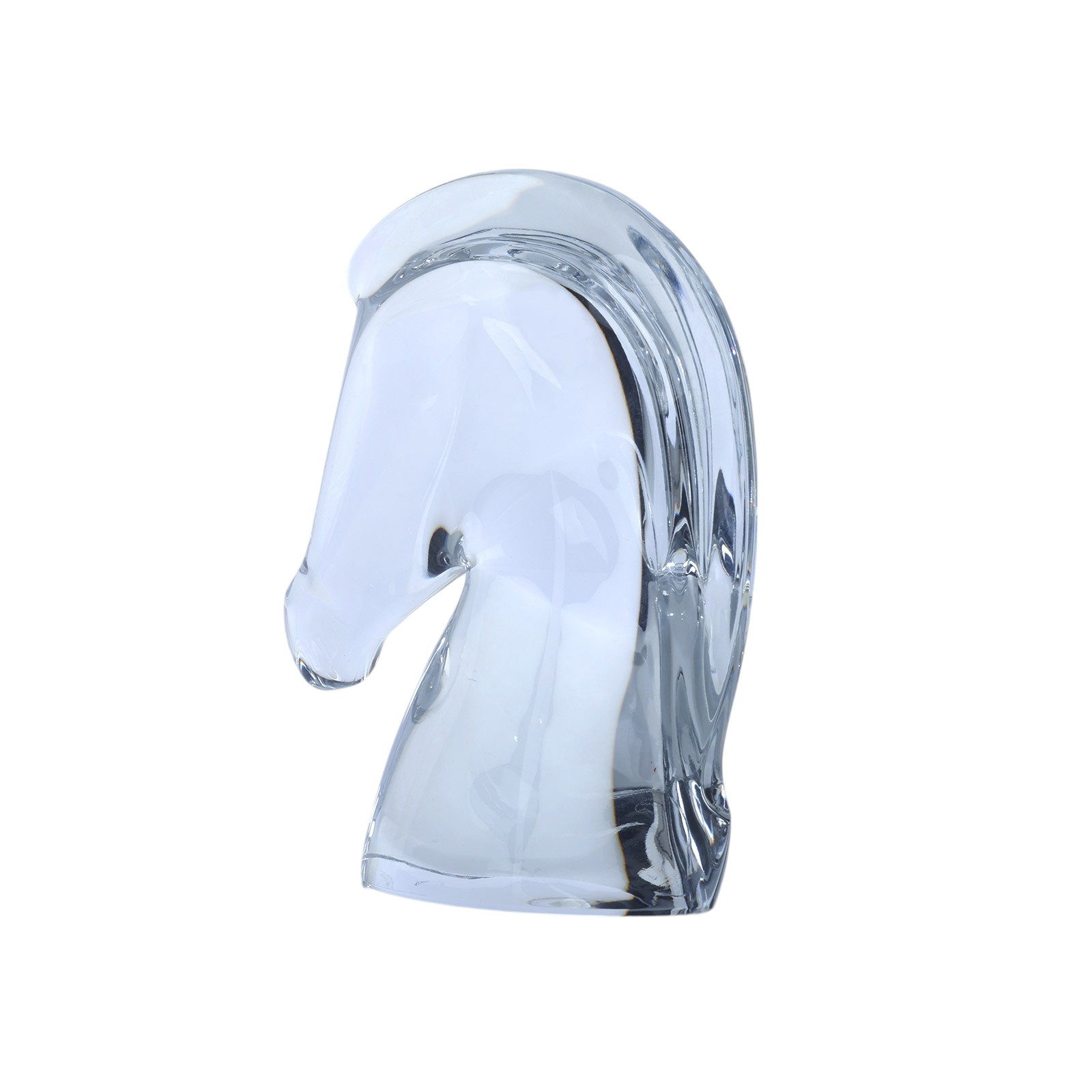 愛馬仕 Hermès Samarcande 紙鎮 SAMARCANDECRYSTAL  透明馬頭雕像 無附屬品