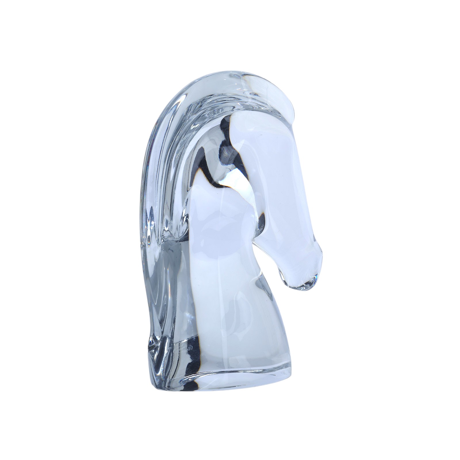 愛馬仕 Hermès Samarcande 紙鎮 SAMARCANDECRYSTAL  透明馬頭雕像 無附屬品