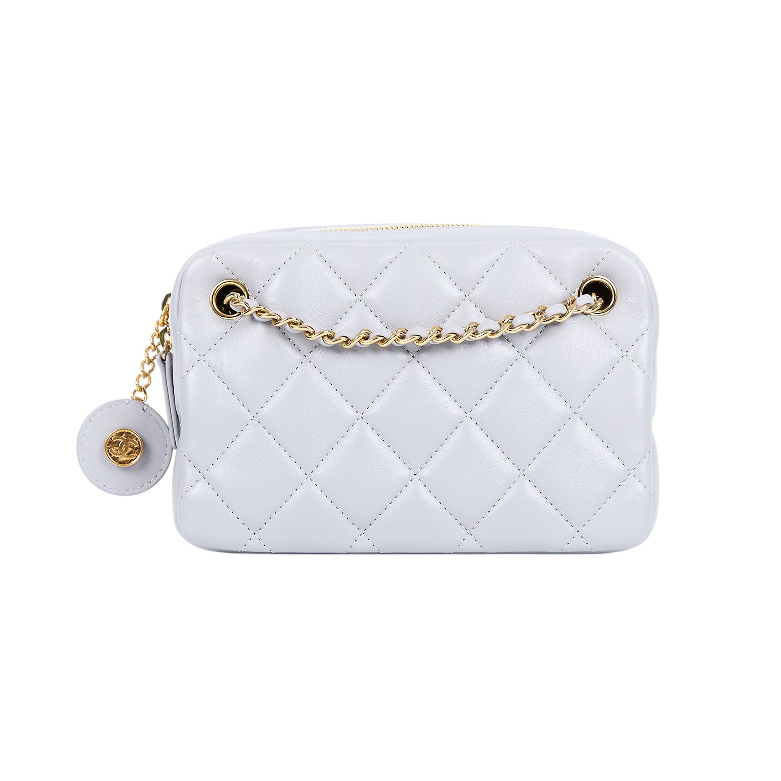 香奈兒 CHANEL Camera Case 相機包 AS5190 晶片款 灰色相機包 原廠盒子/防塵袋