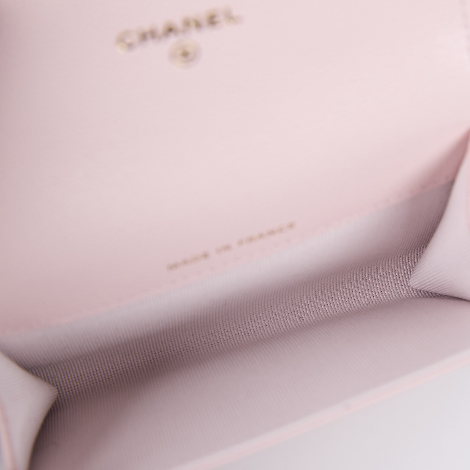 香奈兒 CHANEL 經典口蓋卡片夾 AP0214 粉色卡包 原廠盒子/防塵袋