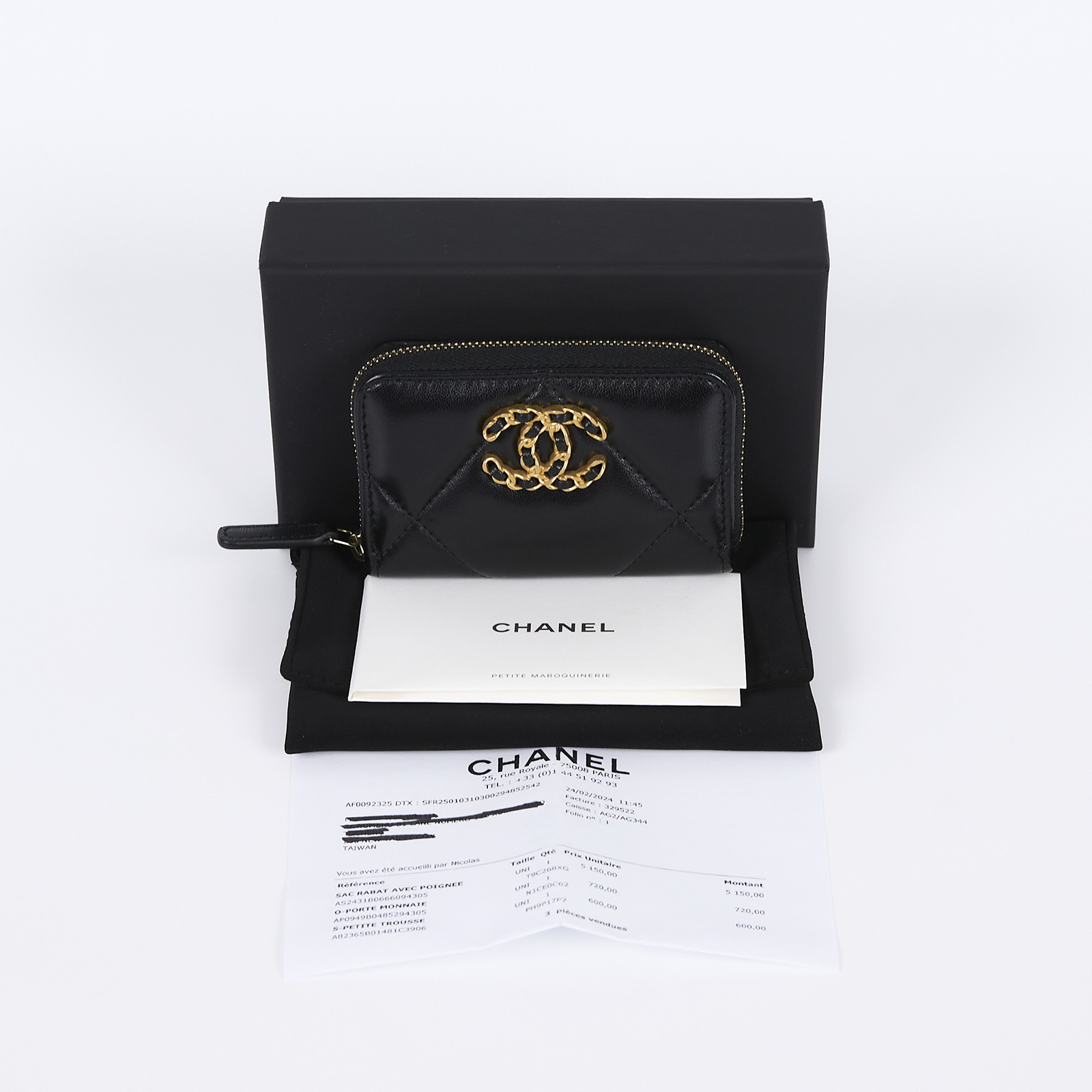 香奈兒 CHANEL 19 拉鍊 零錢包 AP0949 19拉鍊零錢包 原廠盒子/防塵袋/購買證明