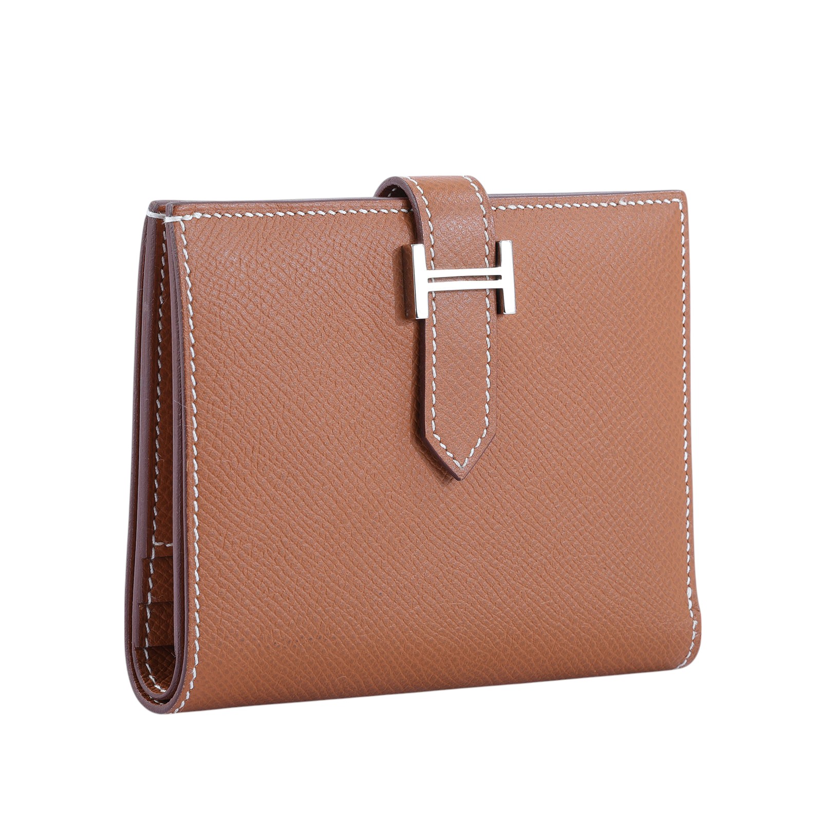 愛馬仕 Hermès Bearn 短夾 BEARN Y刻 金棕BEARN短夾 無附屬品