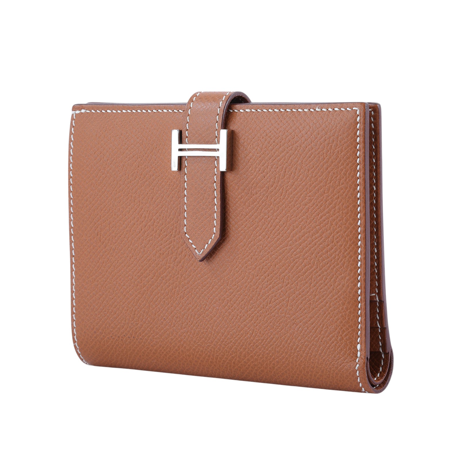 愛馬仕 Hermès Bearn 短夾 BEARN Y刻 金棕BEARN短夾 無附屬品