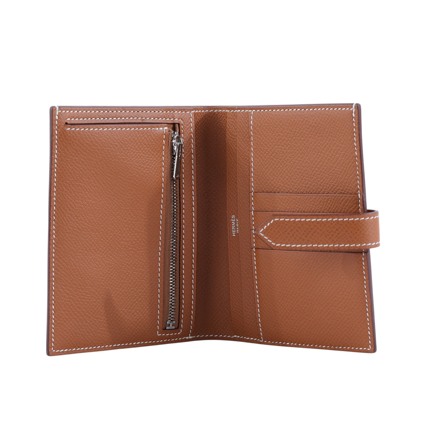 愛馬仕 Hermès Bearn 短夾 BEARN Y刻 金棕BEARN短夾 無附屬品