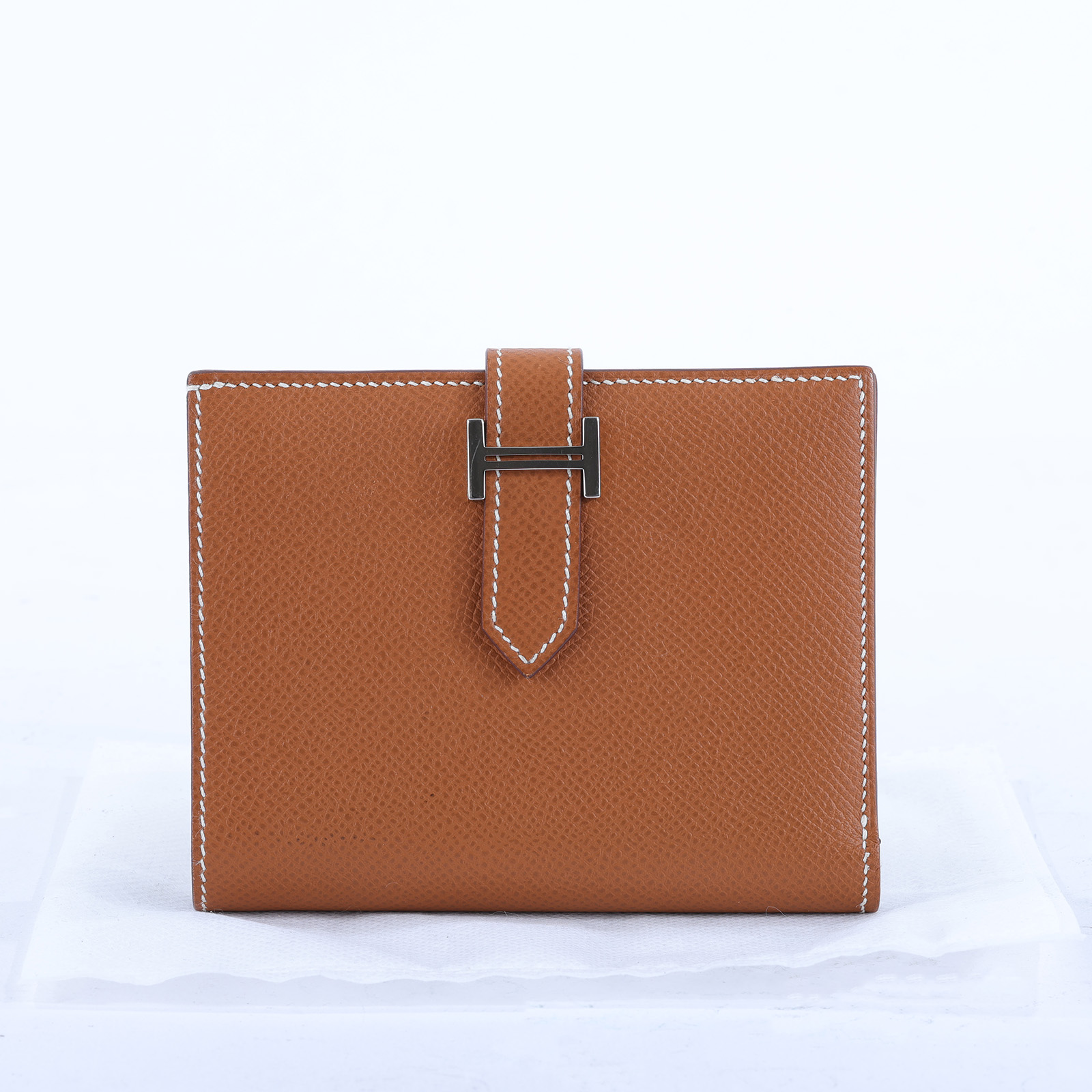 愛馬仕 Hermès Bearn 短夾 BEARN Y刻 金棕BEARN短夾 無附屬品