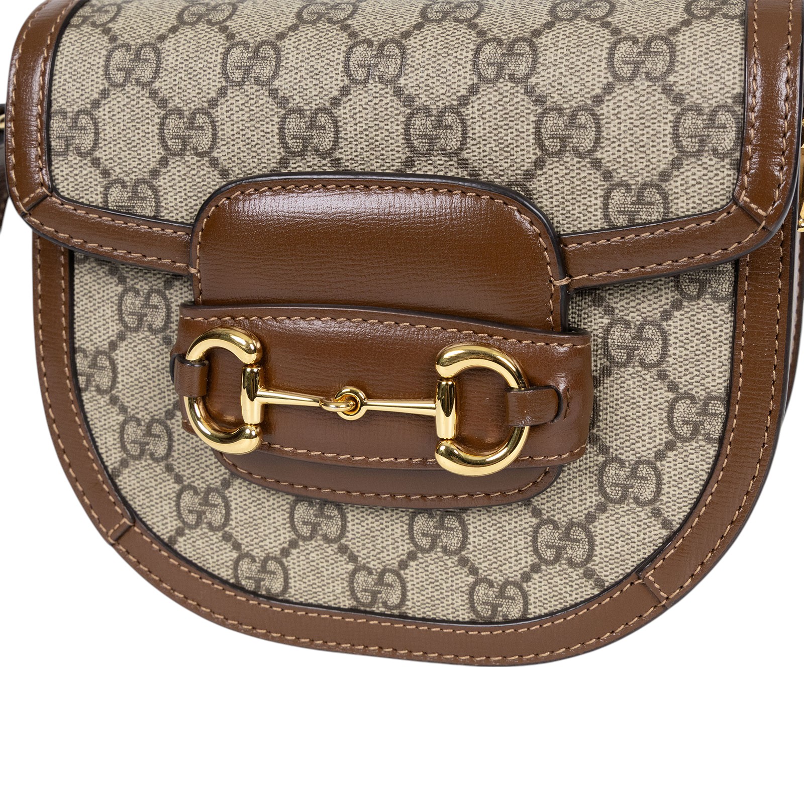古馳 GUCCI Horsebit 1955 圓形 迷你袋 760191 棕1955馬鞍包 原廠盒子/防塵袋