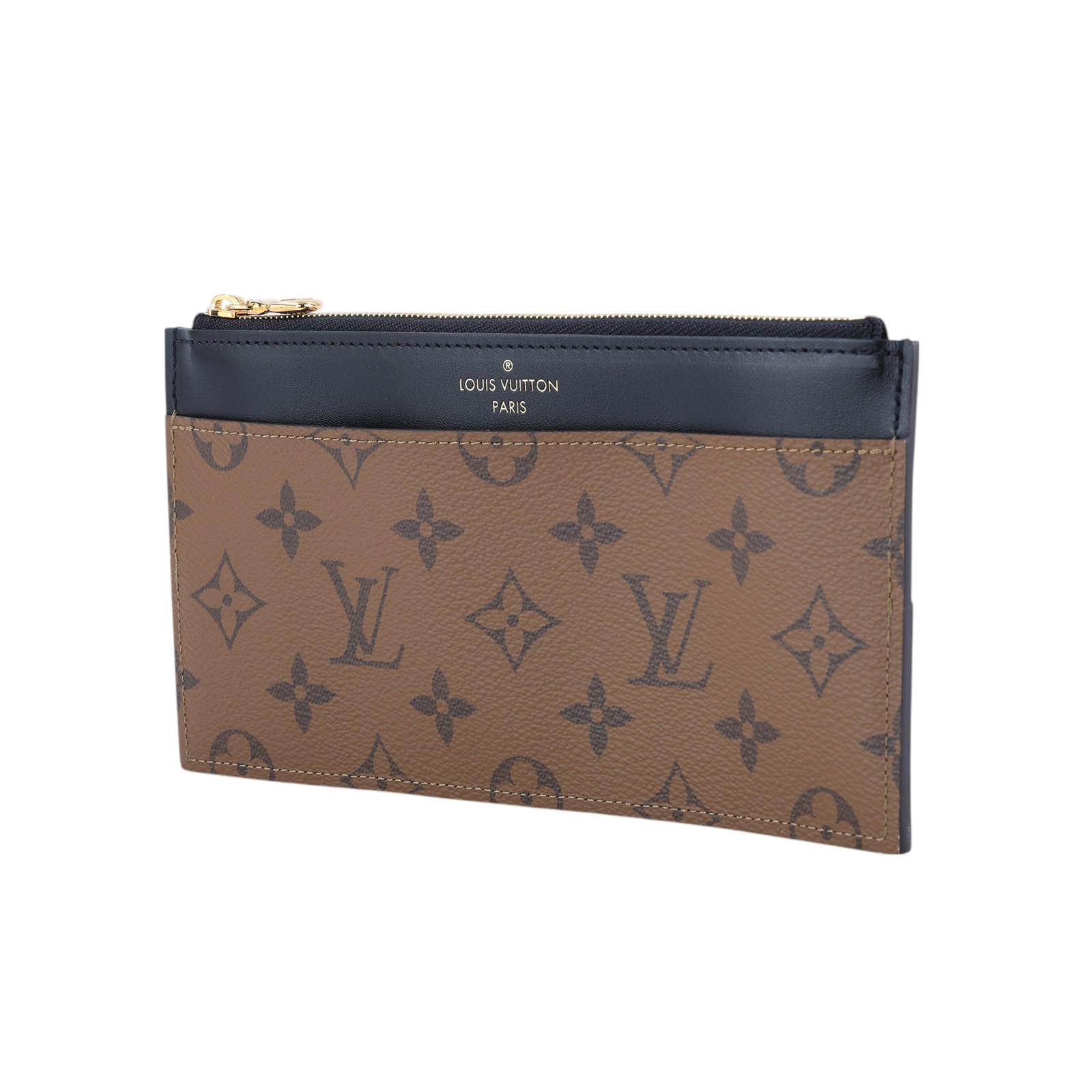 路易威登 LOUIS VUITTON Slim Purse 卡片夾 M80390 晶片款 雙色錢夾 防塵袋/原廠盒子
