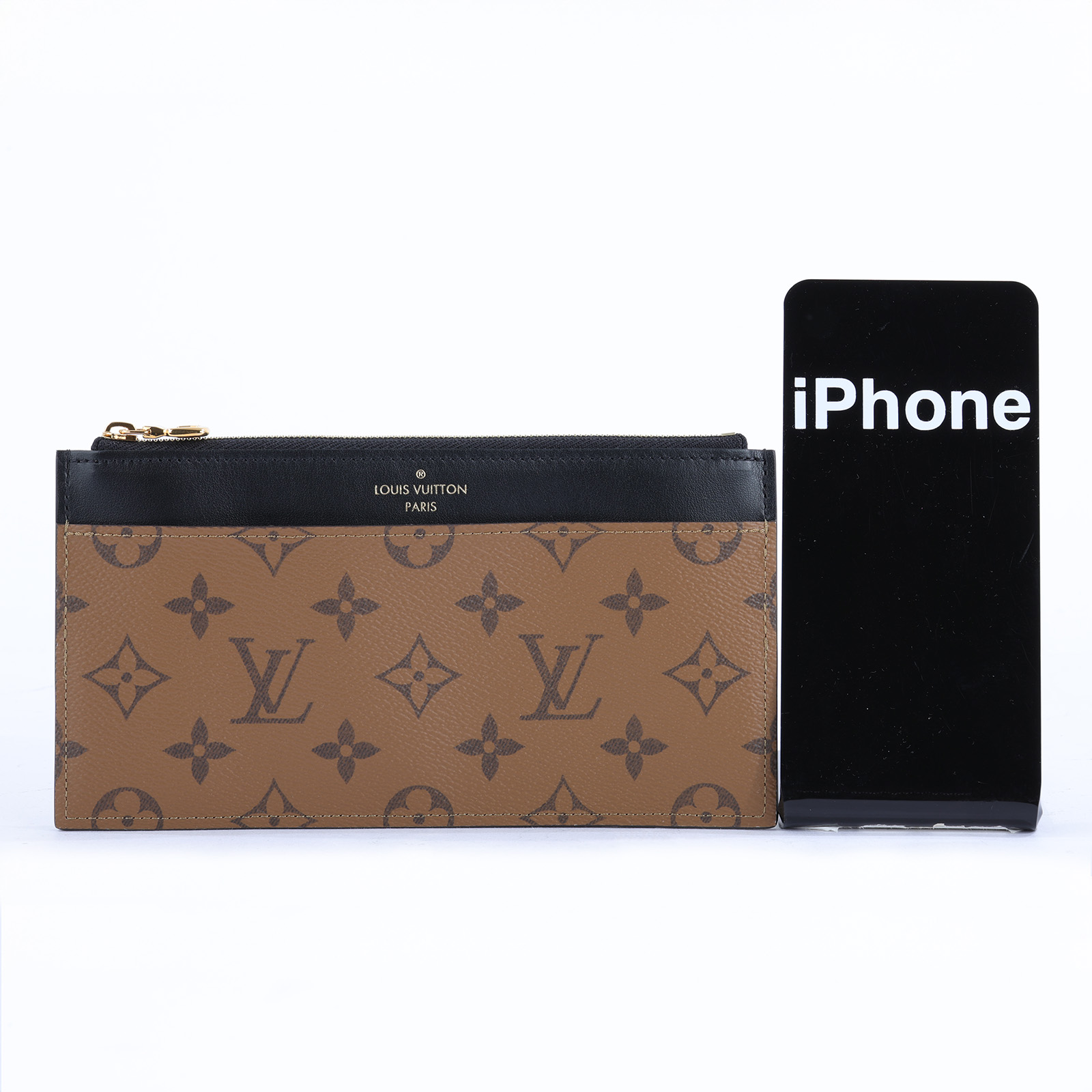 路易威登 LOUIS VUITTON Slim Purse 卡片夾 M80390 晶片款 雙色錢夾 防塵袋/原廠盒子