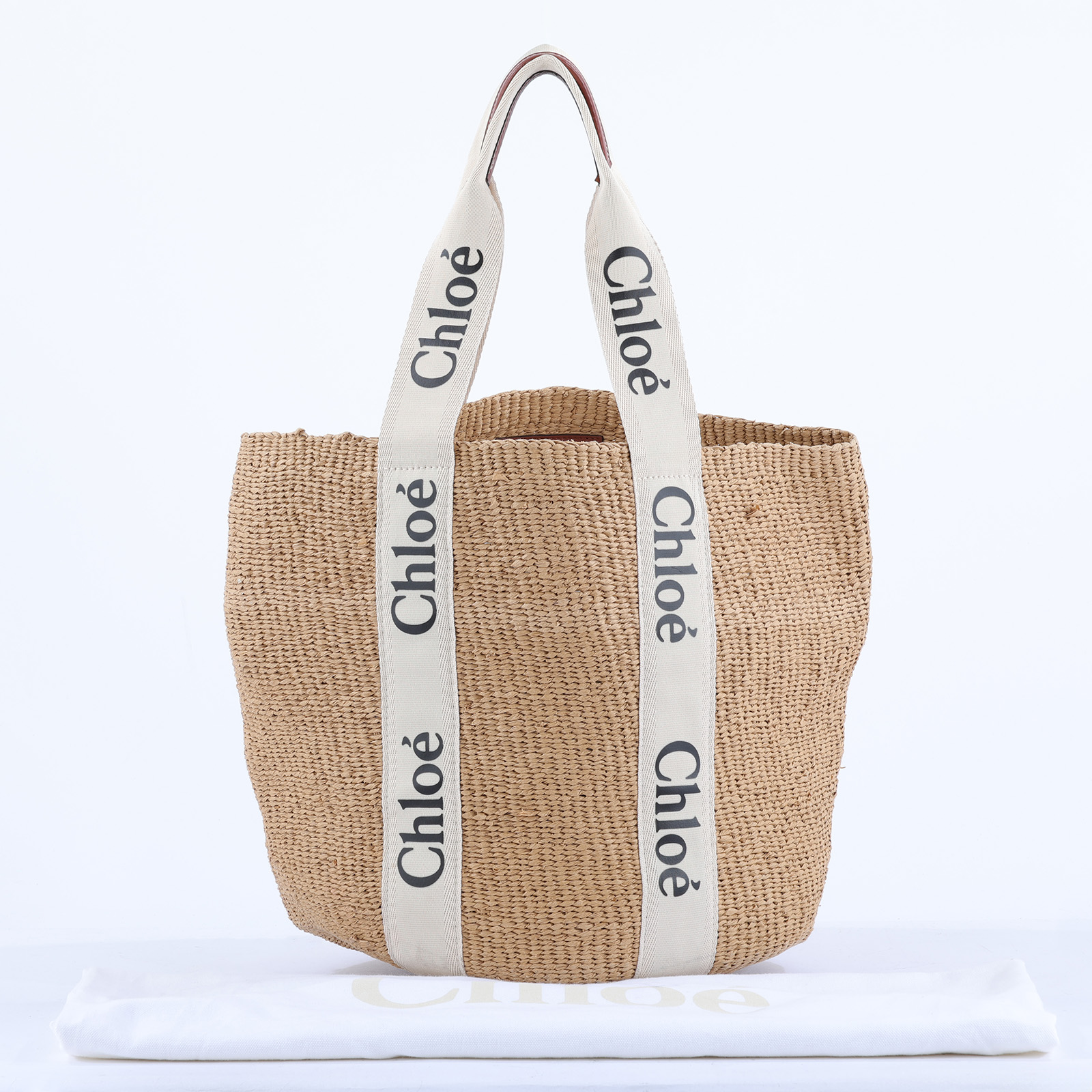 蔻依 CHLOE Large Woody 手提包 CHC22SS380G55101 草編WOODY 防塵袋