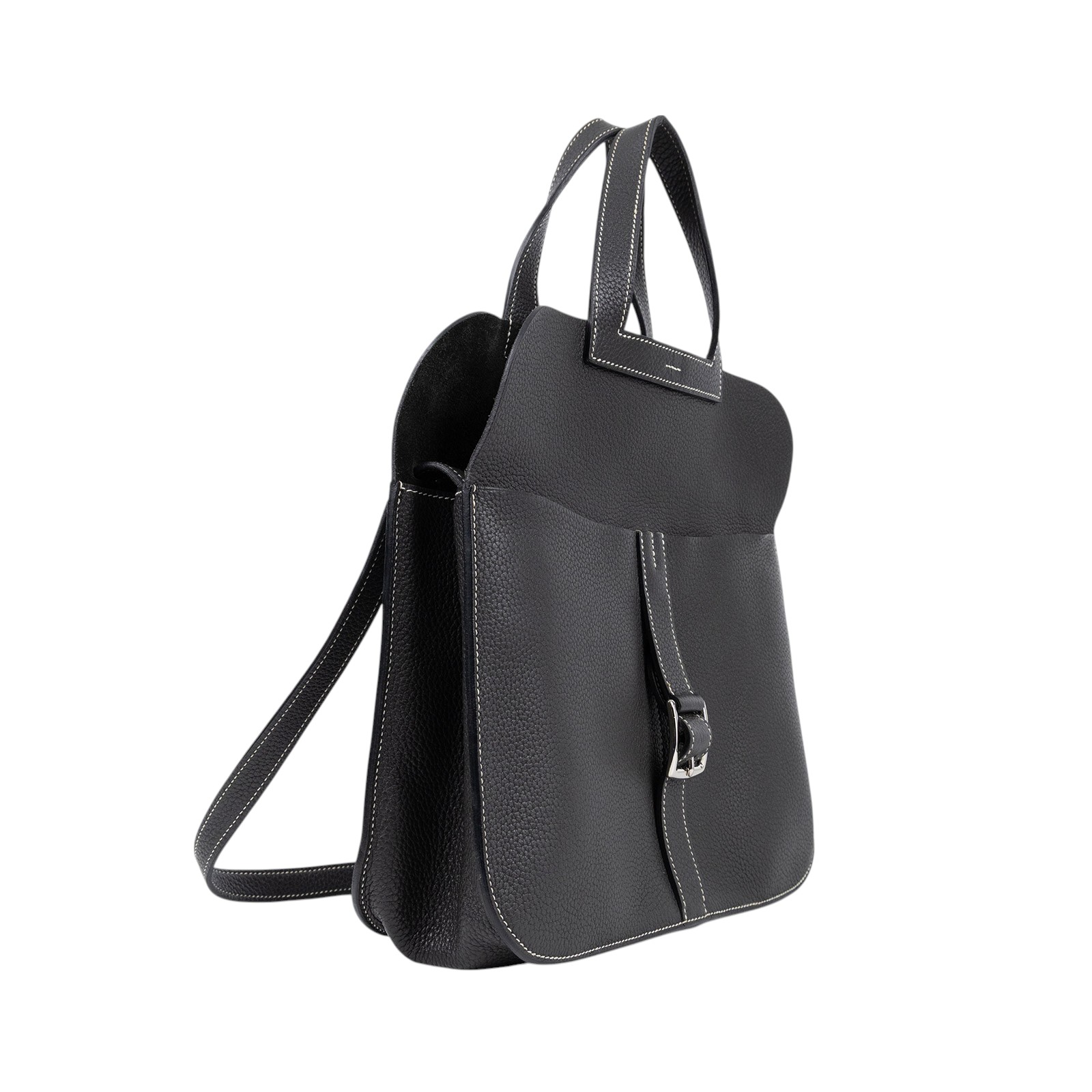 愛馬仕 Hermès Halzan 31 手拿 手提 肩背 斜背包 HZ31 T刻 深灰 HALZAN31 原廠盒子/防塵袋