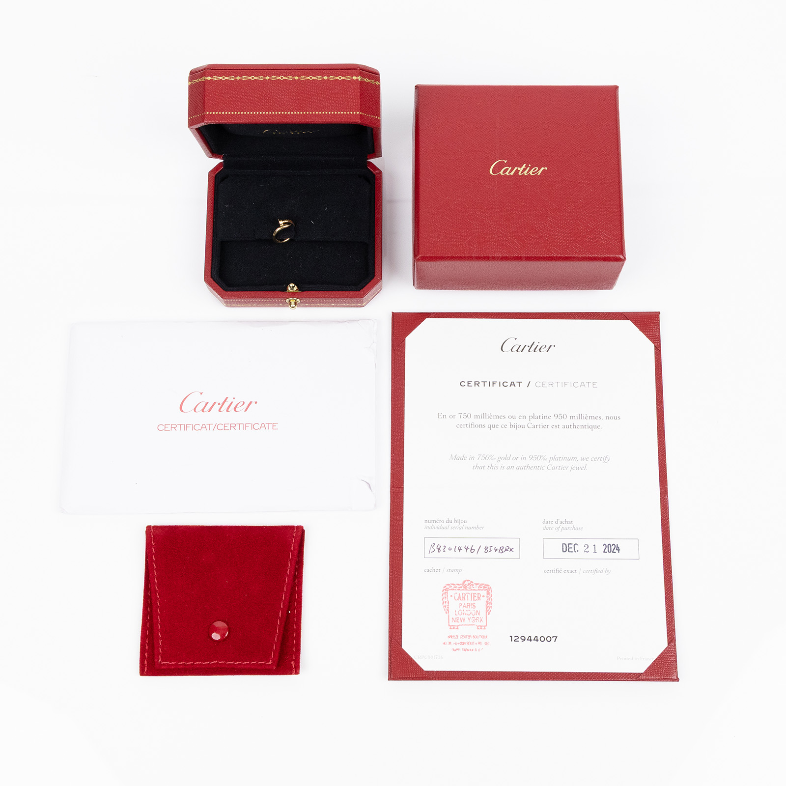 卡地亞 CARTIER Juste un Clou 單邊耳環 迷你款 B8301446 釘子耳環 原廠盒子/保書