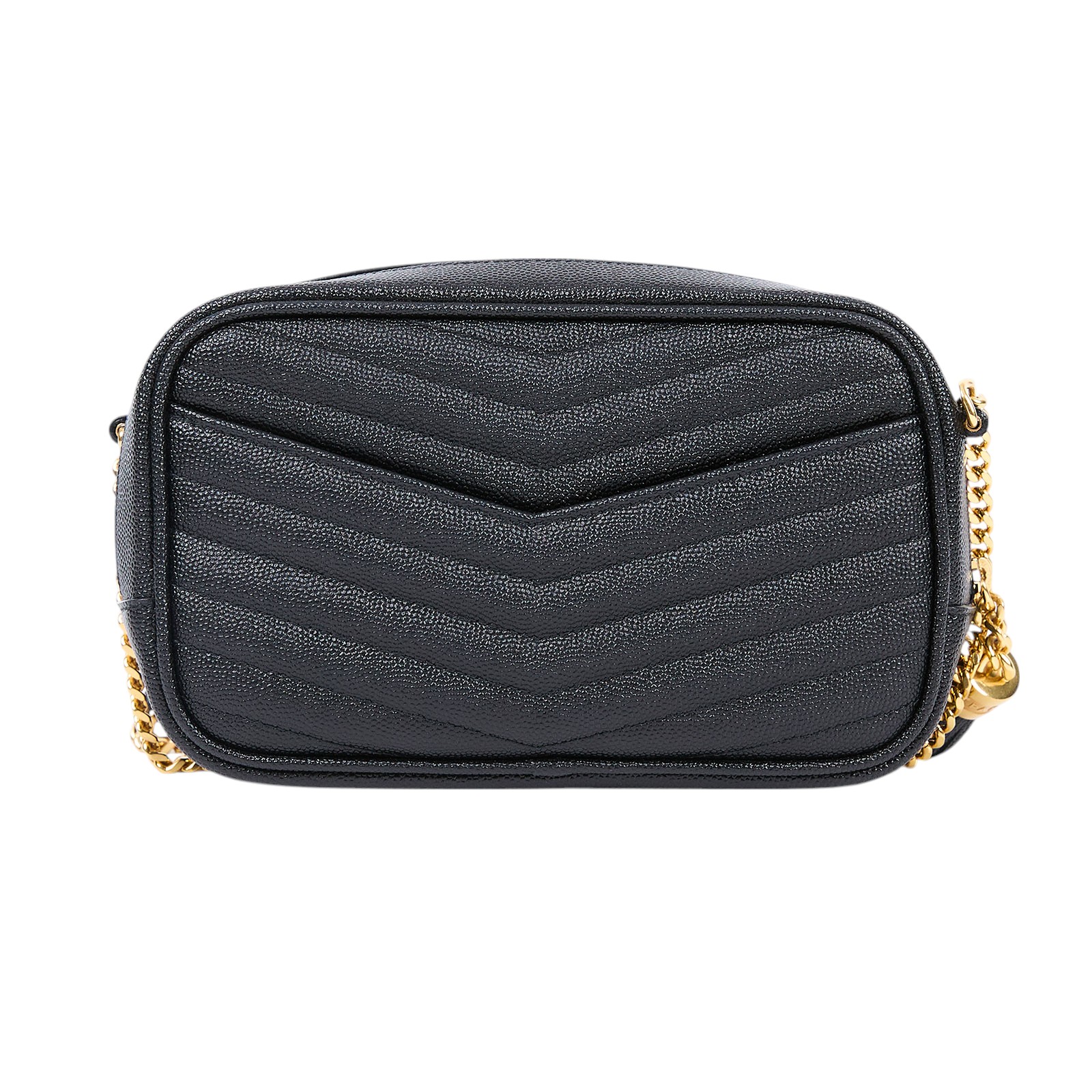 聖羅蘭 YSL SAINT LAURENT Lou 迷你相機包 ALM6180571020 黑金魚子醬相機包 原廠盒子/防塵袋