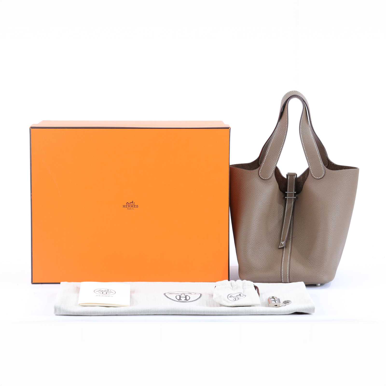 愛馬仕 Hermès Picotin Lock 22 菜籃子包 PT22 Y刻 大象灰PICOTIN22 防塵袋/原廠盒子