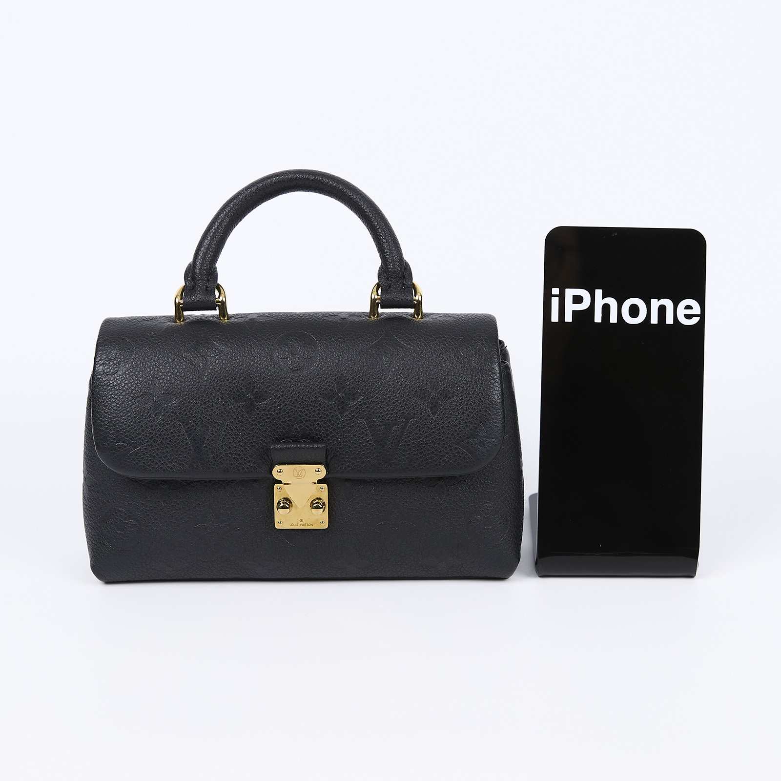 路易威登 LOUIS VUITTON Nano Madeleine 單肩包 黑色 M12144 晶片款  原廠盒子/防塵袋/購買證明