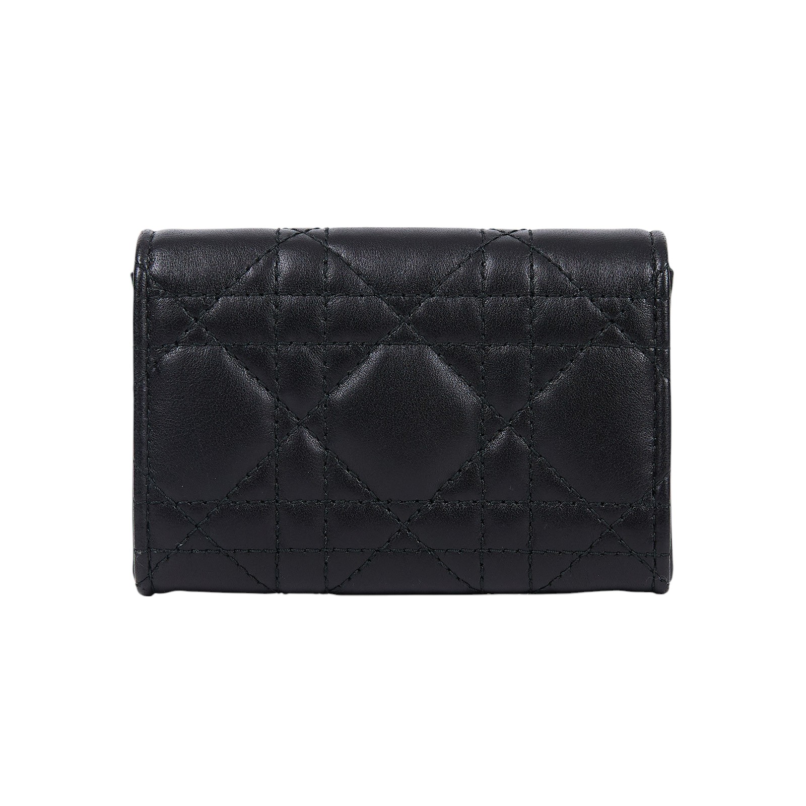 迪奧 CHRISTIAN DIOR Jolie錢包 卡夾 零錢包 S3102UNJB 黑菱格卡包 原廠盒子/防塵袋/購買證明