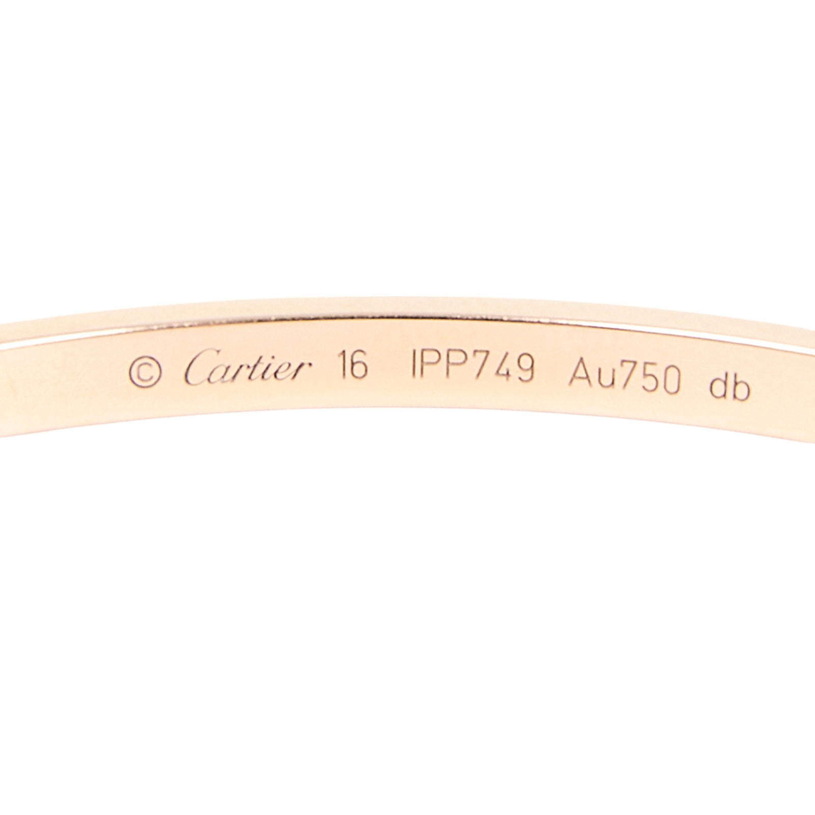 卡地亞 CARTIER Love 手環 小型款 B6047316 PG LOVE手環 細版 #16 原廠盒子/保證卡/購買證明