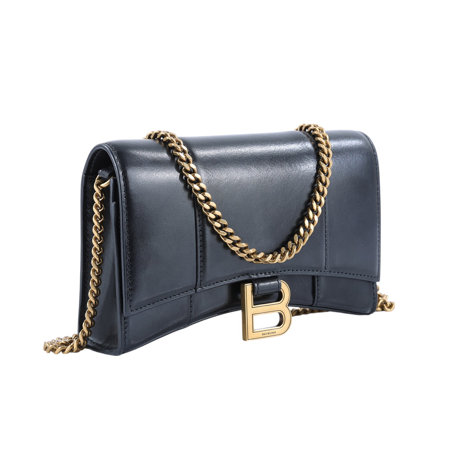 巴黎世家 BALENCIAGA Hourglass Wallet On Chain 沙漏包 6560501QJ4M 黑沙漏包XS 防塵袋