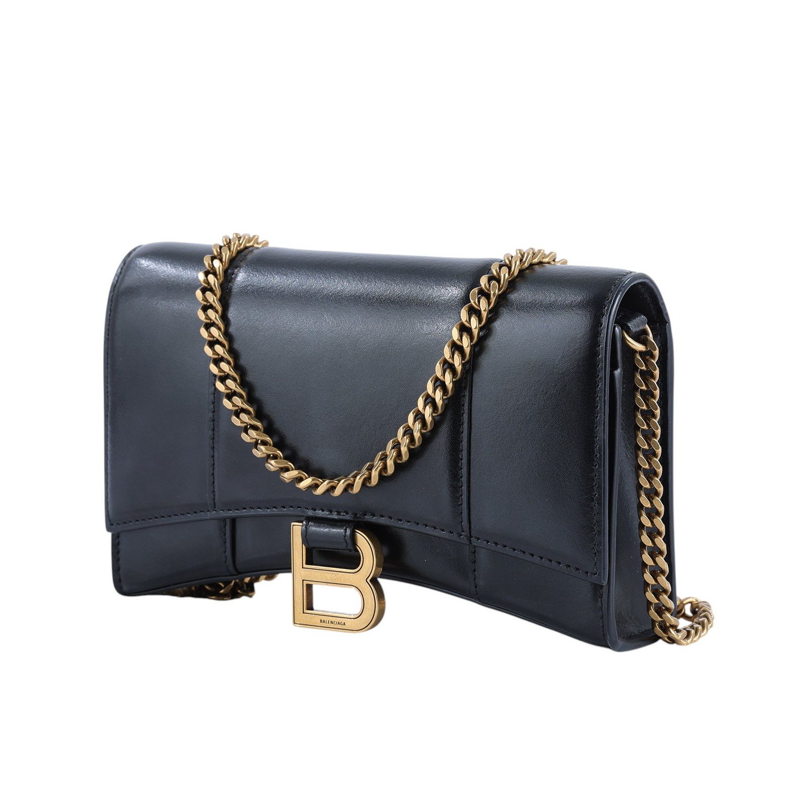 巴黎世家 BALENCIAGA Hourglass Wallet On Chain 沙漏包 6560501QJ4M 黑沙漏包XS 防塵袋