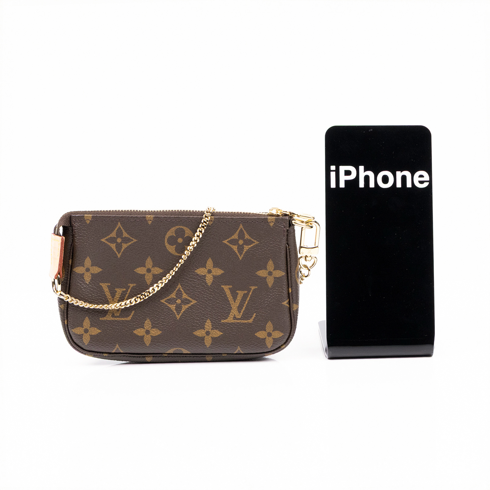 路易威登 LOUIS VUITTON Monogram塗層帆布 鏈帶 迷你小皮包 M58009 原花麻將包 防塵袋