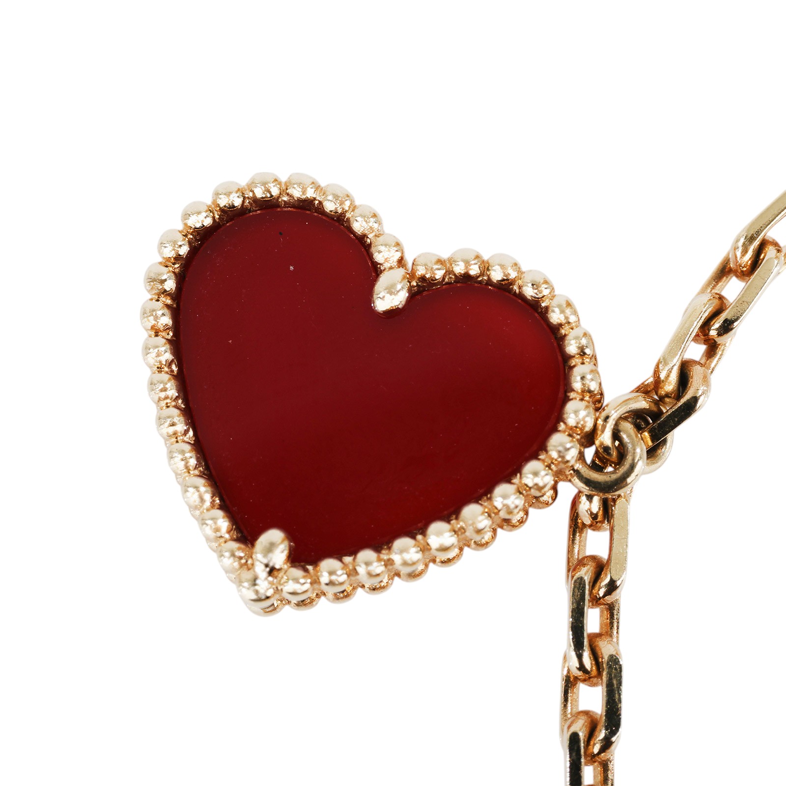 梵克雅寶 Van Cleef & Arpels Lucky Alhambra手鍊 4枚墜飾 VCARD79600_改短3cm  原廠盒子/防塵袋/保書/修改單