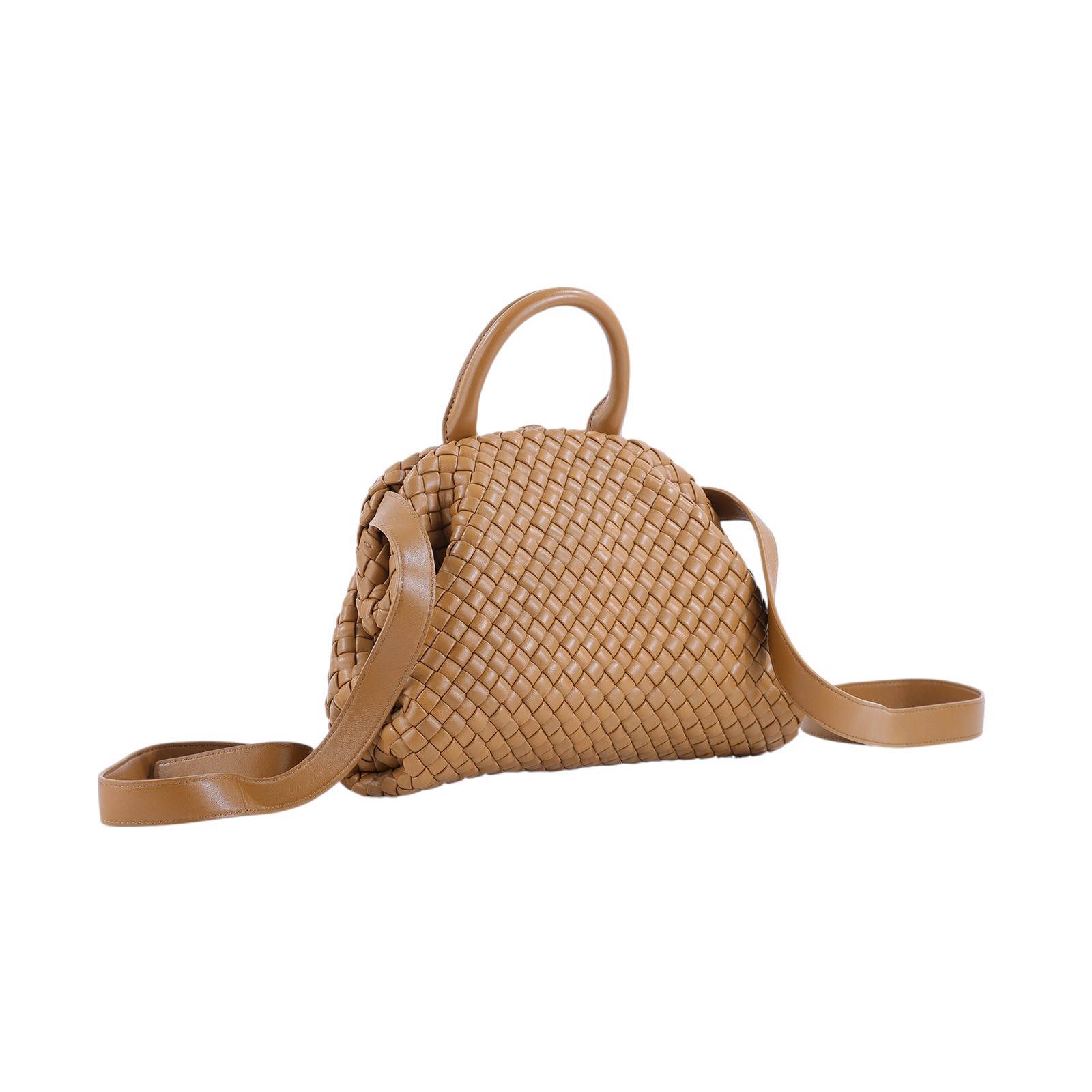 寶緹嘉 BOTTEGA VENETA Handle 手提包 小型 691188V01D1 棕HANDLE INTRECCIATO 防塵袋