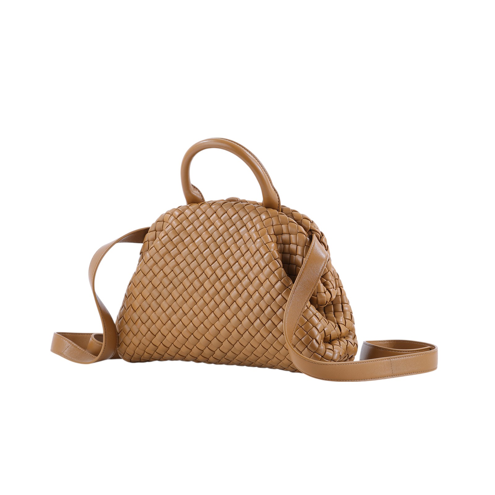 寶緹嘉 BOTTEGA VENETA Handle 手提包 小型 691188V01D1 棕HANDLE INTRECCIATO 防塵袋