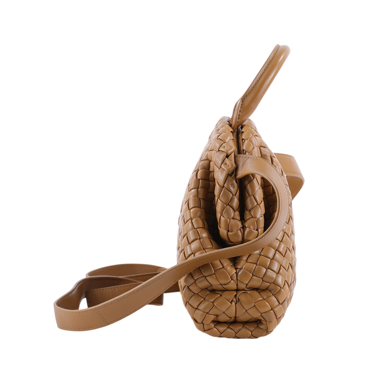 寶緹嘉 BOTTEGA VENETA Handle 手提包 小型 691188V01D1 棕HANDLE INTRECCIATO 防塵袋