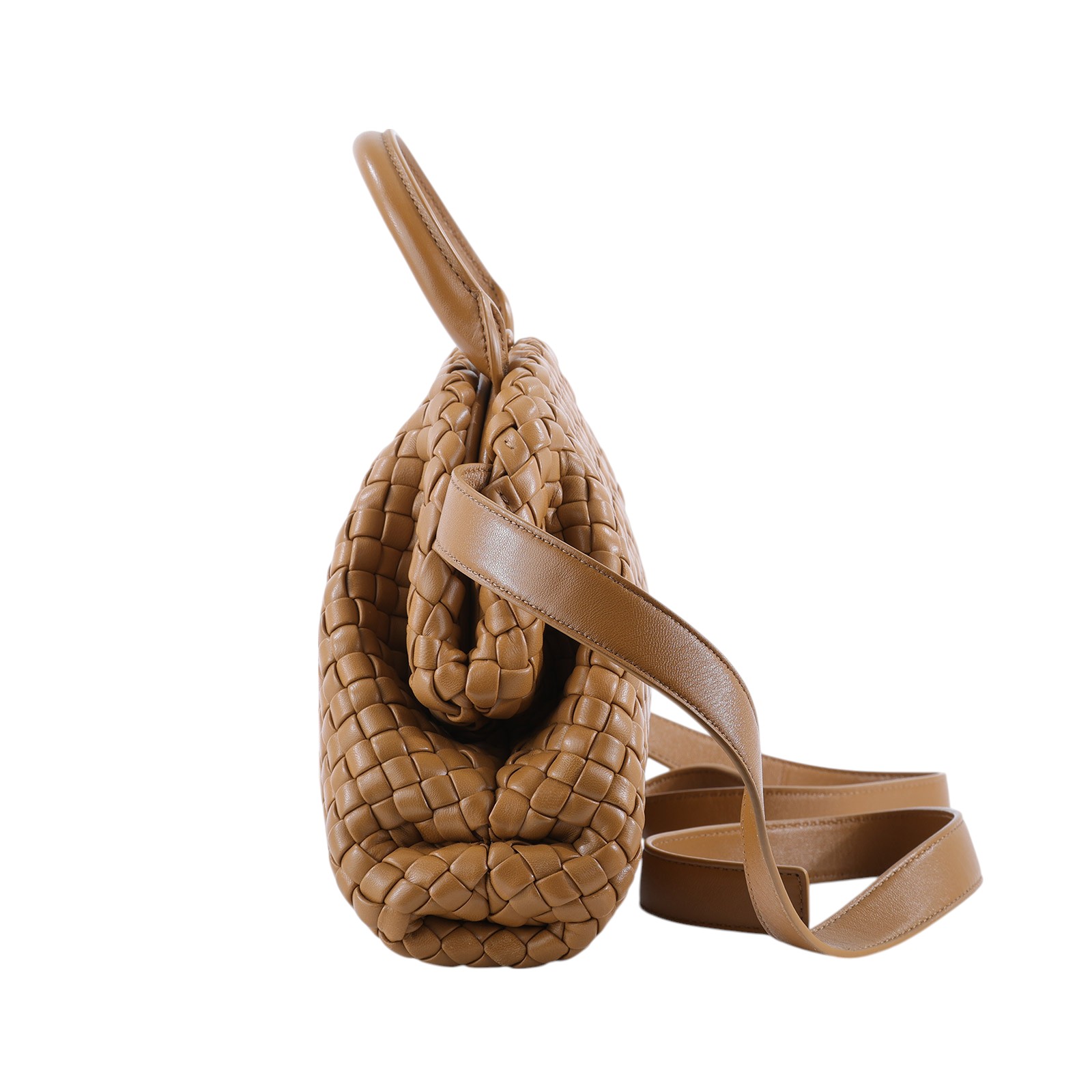 寶緹嘉 BOTTEGA VENETA Handle 手提包 小型 691188V01D1 棕HANDLE INTRECCIATO 防塵袋