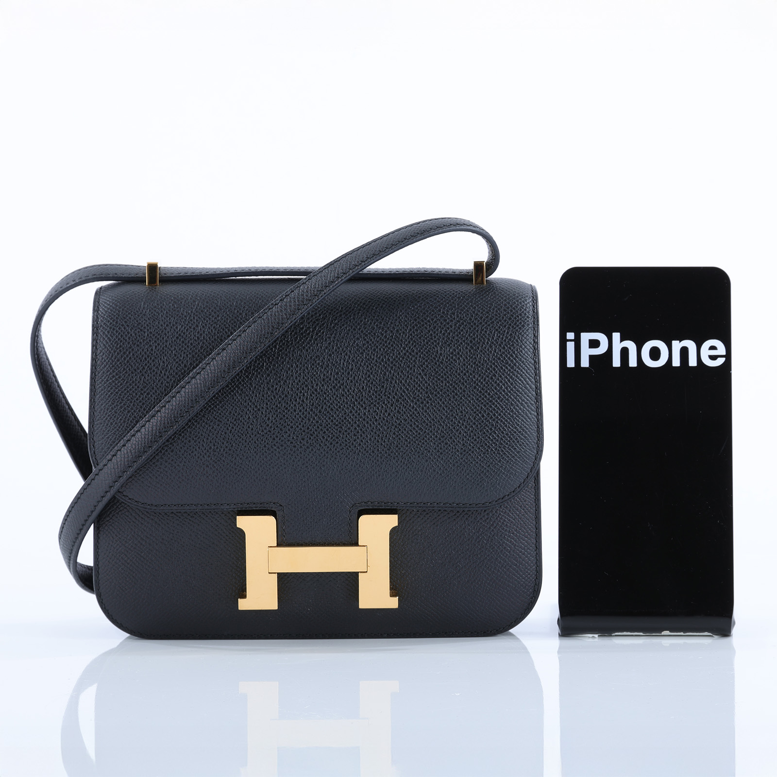 愛馬仕 Hermès Constance Bag 康康包 MIni 18 CN18 D刻 黑金CONSTANCE18 防塵袋