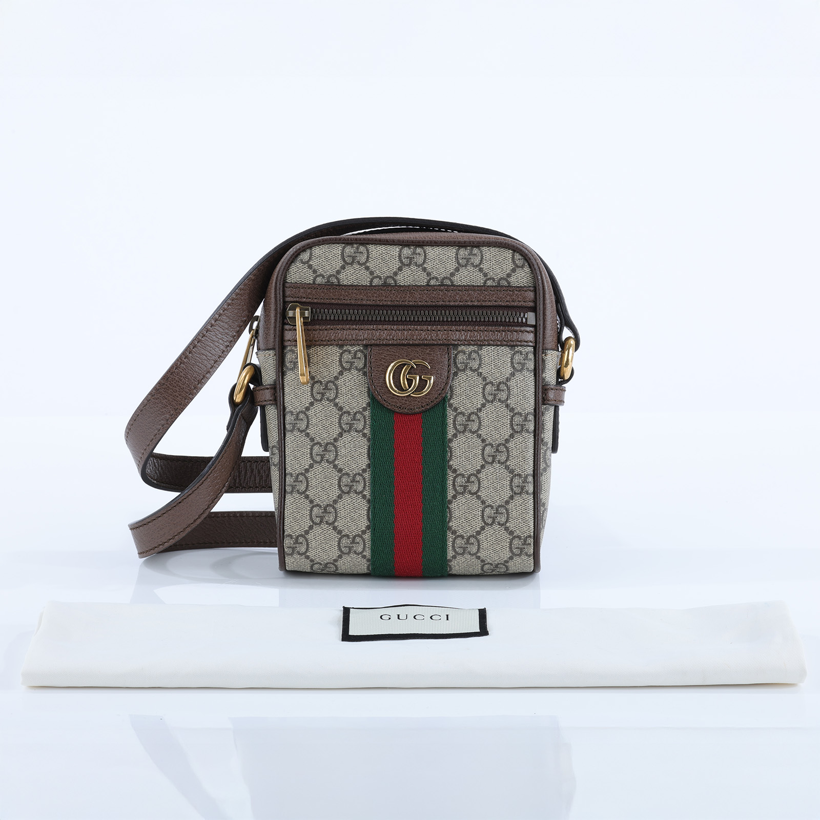 古馳 GUCCI Ophidia GG 肩揹袋 598127 棕GG相機包 防塵袋